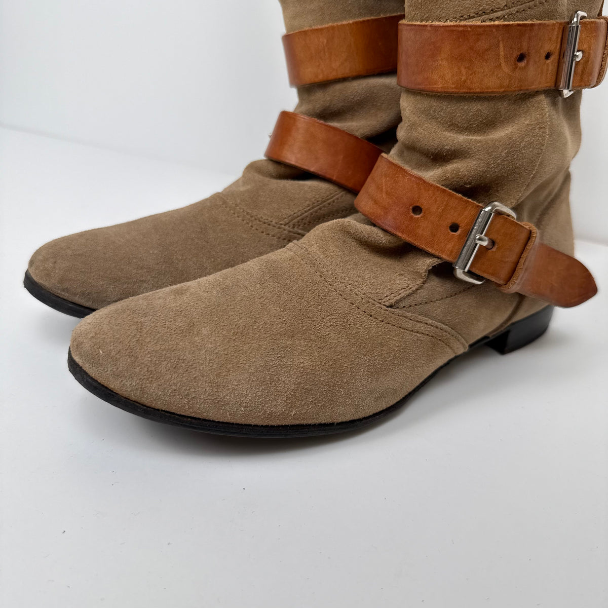 Vivienne Westwood Pirate Boots — Suede, Multi-Buckle — Size EU 39