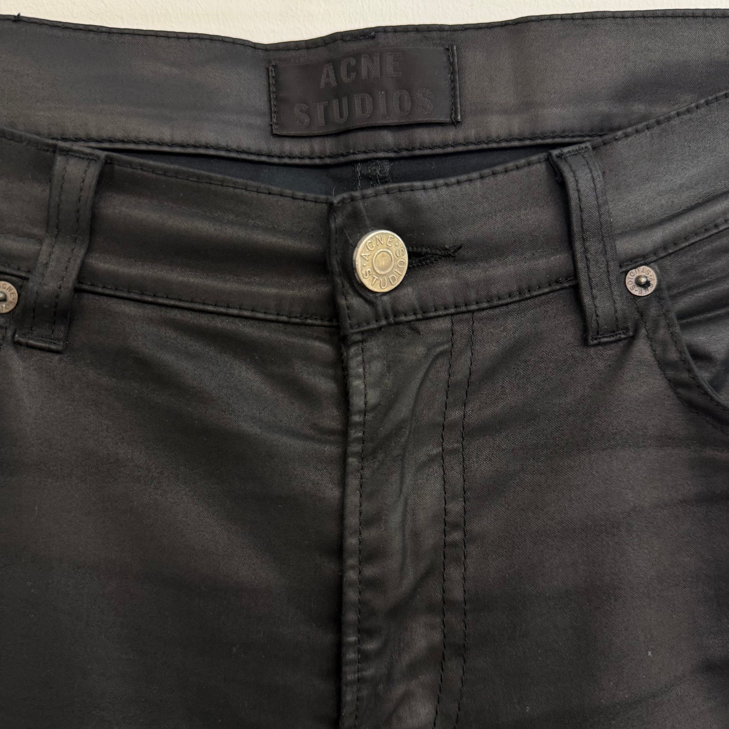 Acne Studios Ace Pleather Coated Skinny Jeans