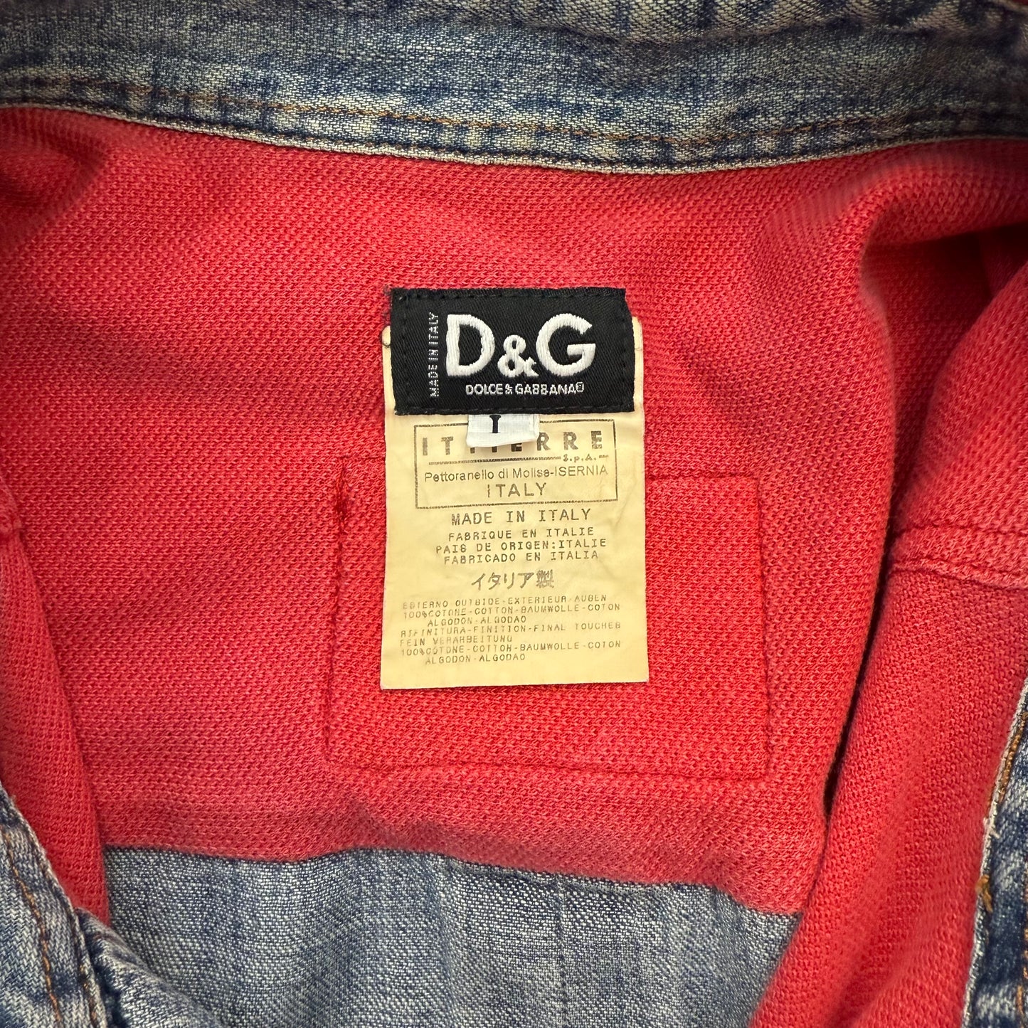 Dolce & Gabbana D&G Vintage "Funky Sport" Denim Sleeveless Shirt Vest