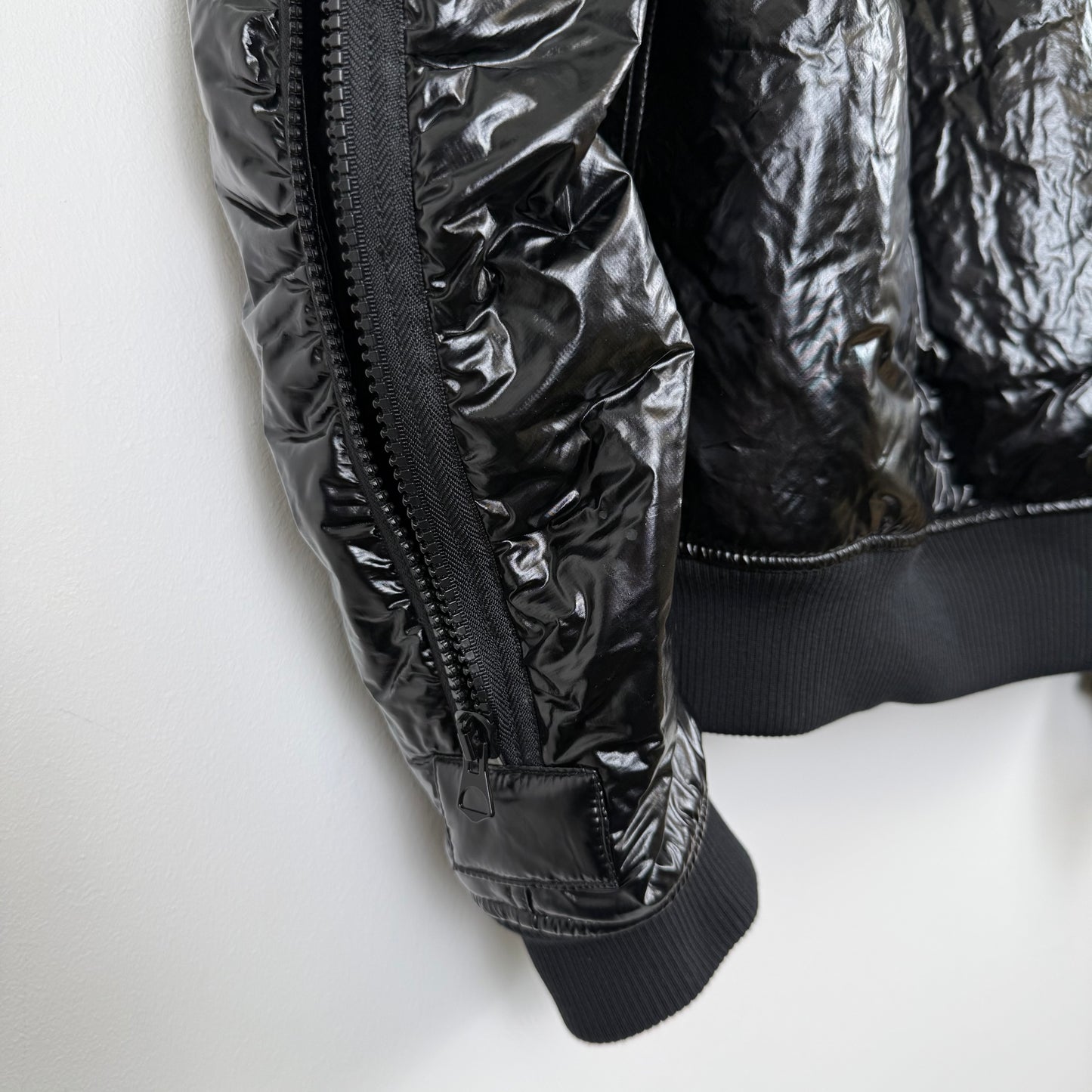 Dries Van Noten FW21 Back-Zip Crinkled Technical Bomber