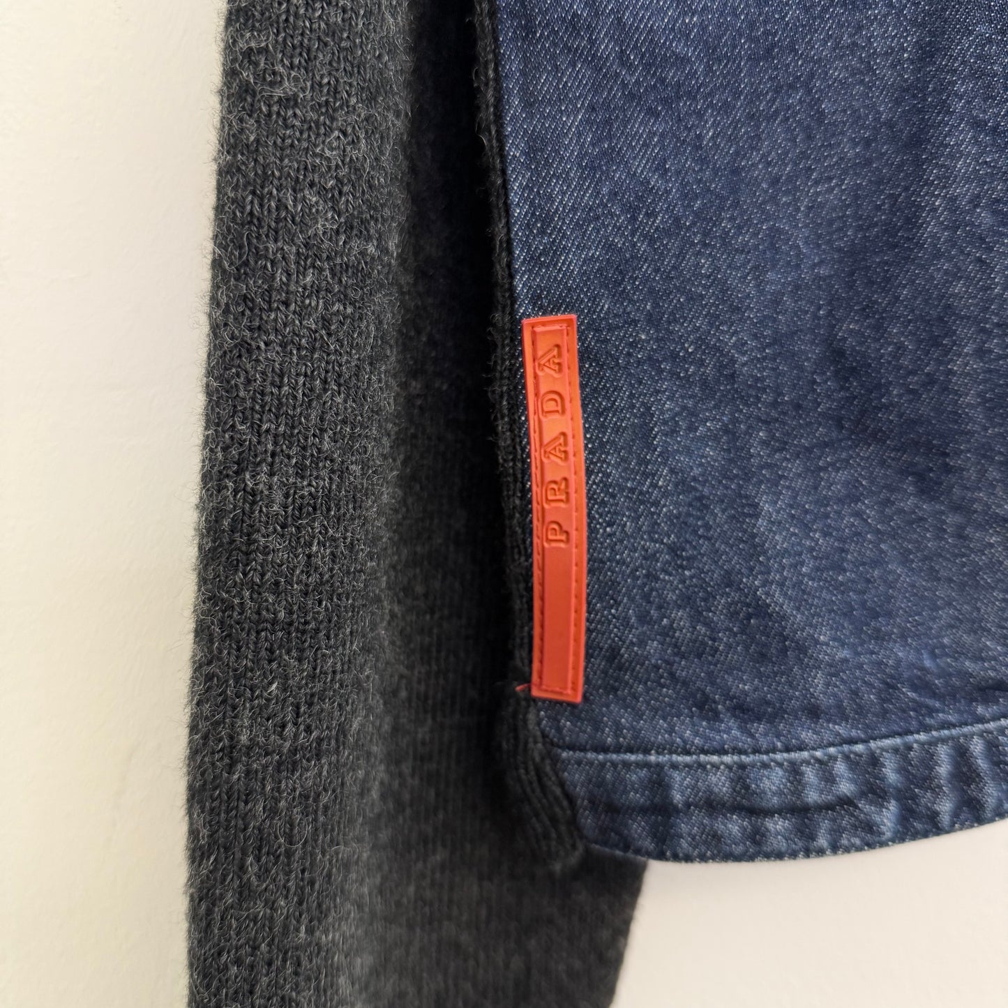 Prada denim/wool zipper jacket