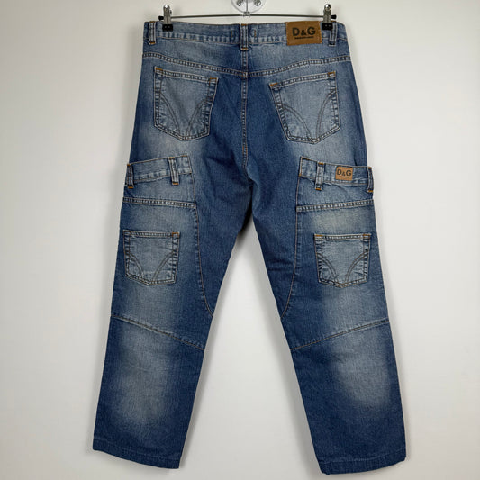 D&G Dolce & Gabbana Reconstructed Multi-Pocket Jeans
