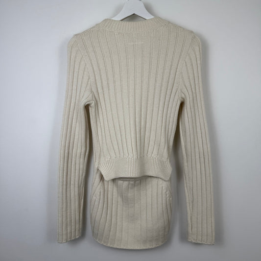 MM6 Maison Margiela Deconstructed Flap Knit Sweater