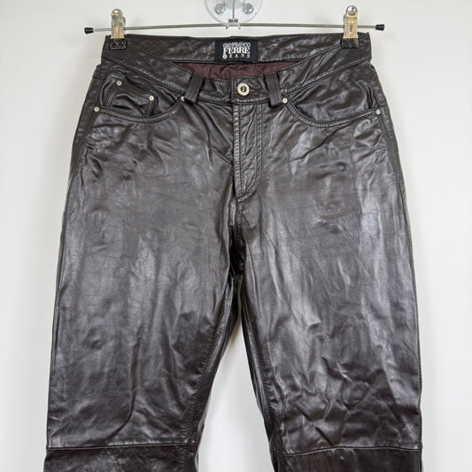 Gianfranco Ferré Jeans Vintage Brown Leather late 90's