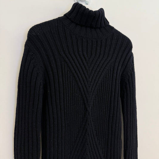 Marithe & Francois Girbaud black heavy knit sweater with turtle neck