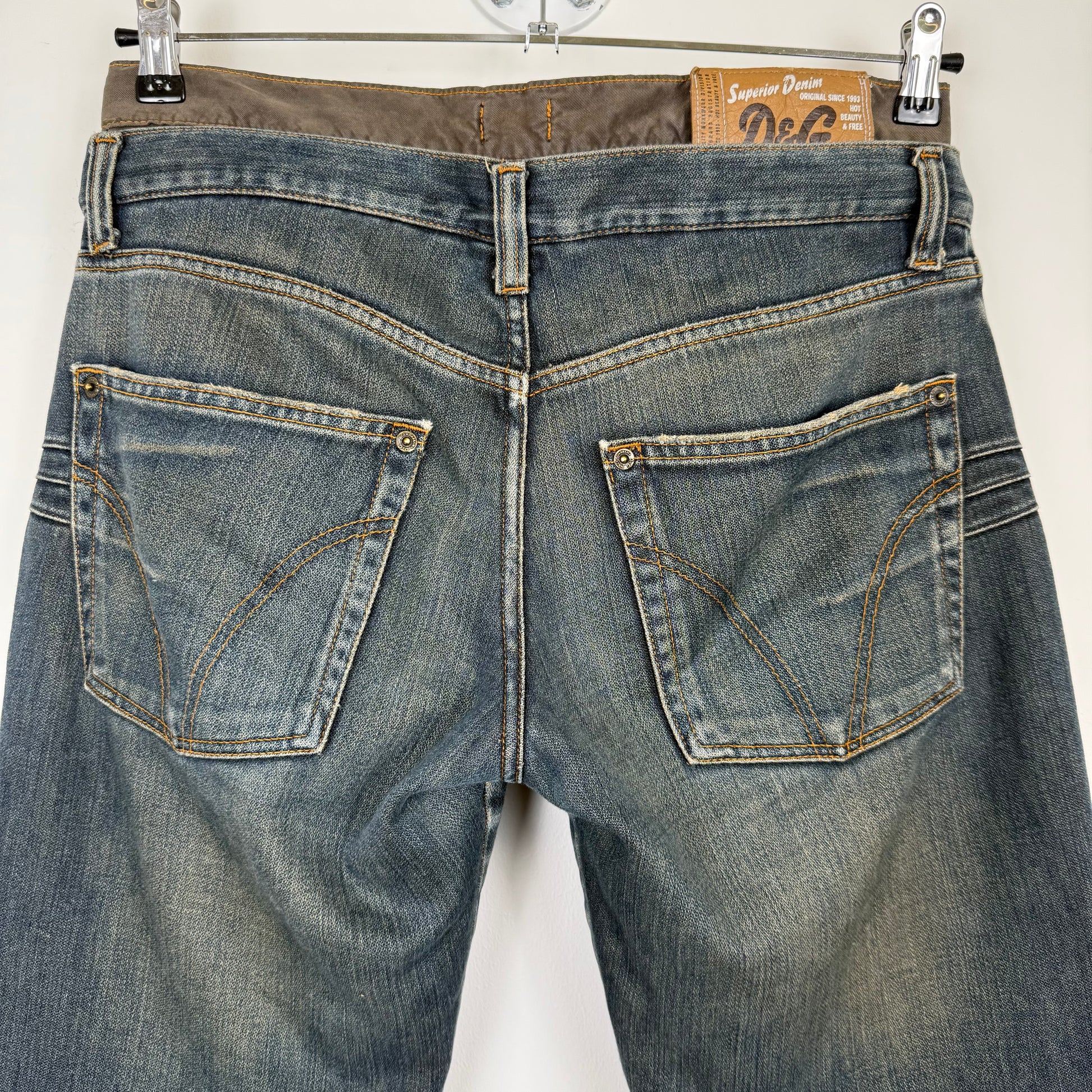 D&G 2003 Double Waist Twisted Seam Cargo Pants