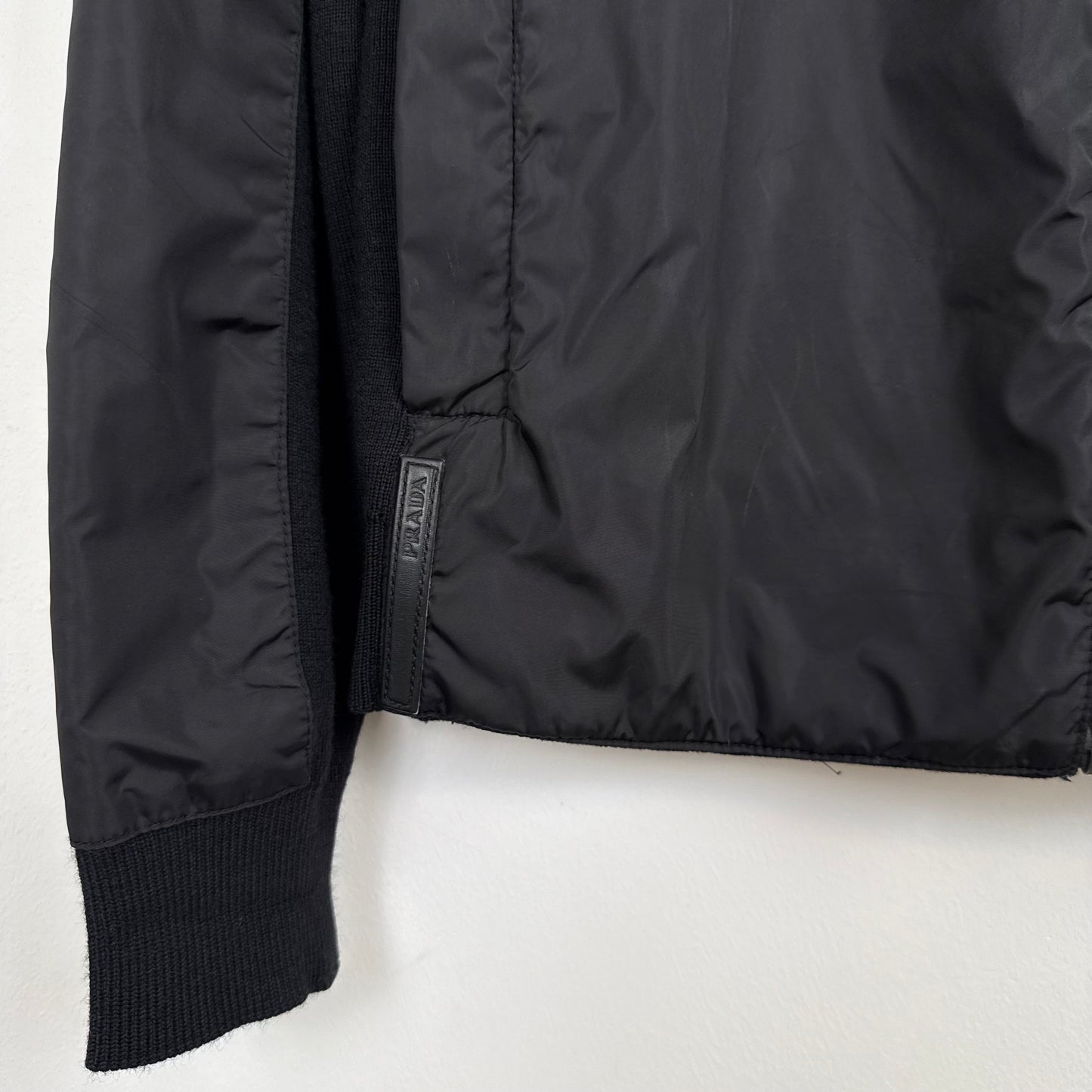 Prada Sport / Linea Rossa Wool & Nylon Hybrid Zip Jacket