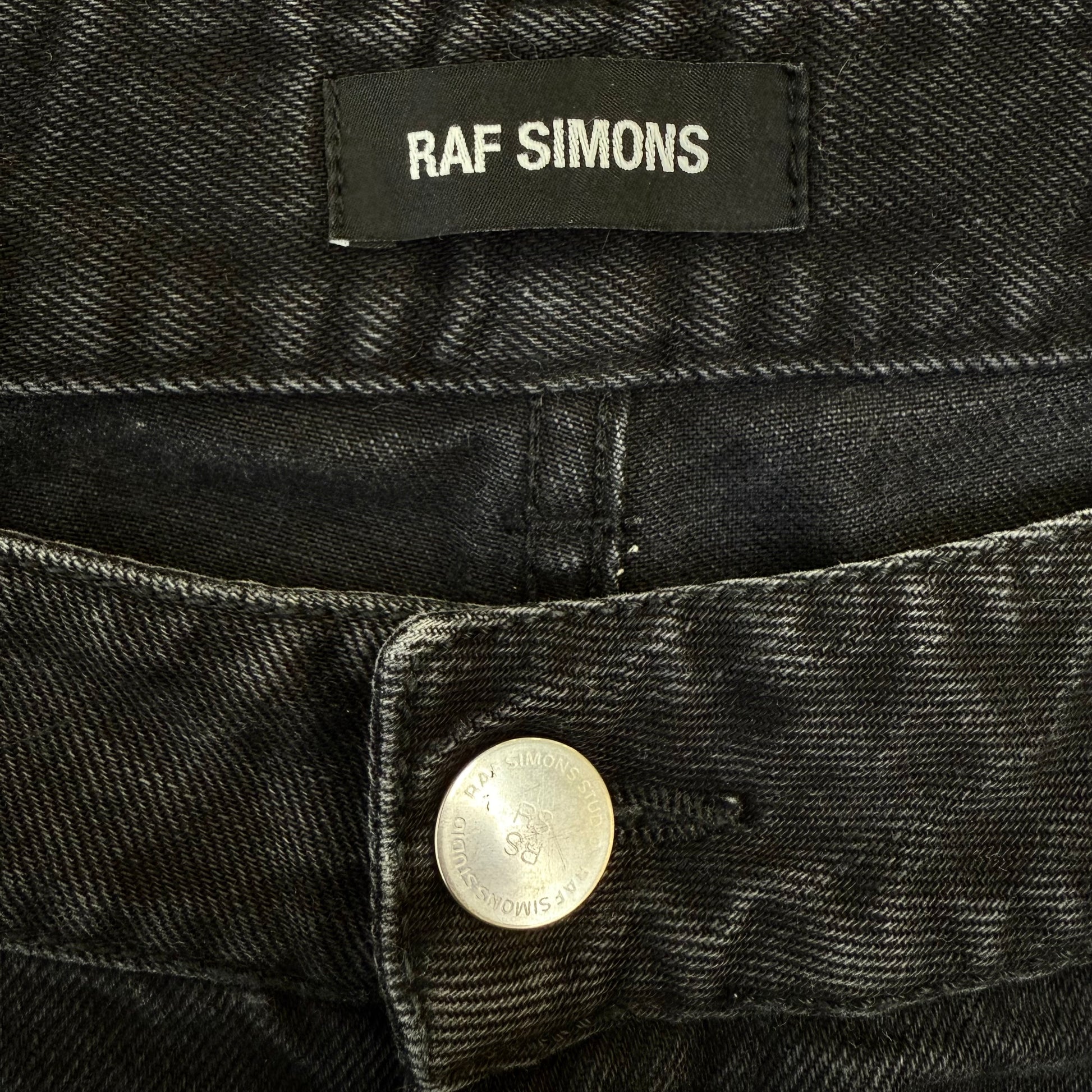 Raf Simons Regular Straight Denim ‘RS’ patch jeans