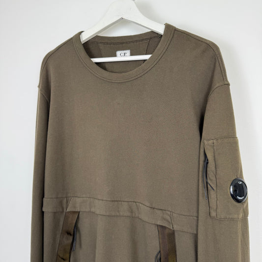 C.P. Company Satin Nylon Panel Lens Crewneck