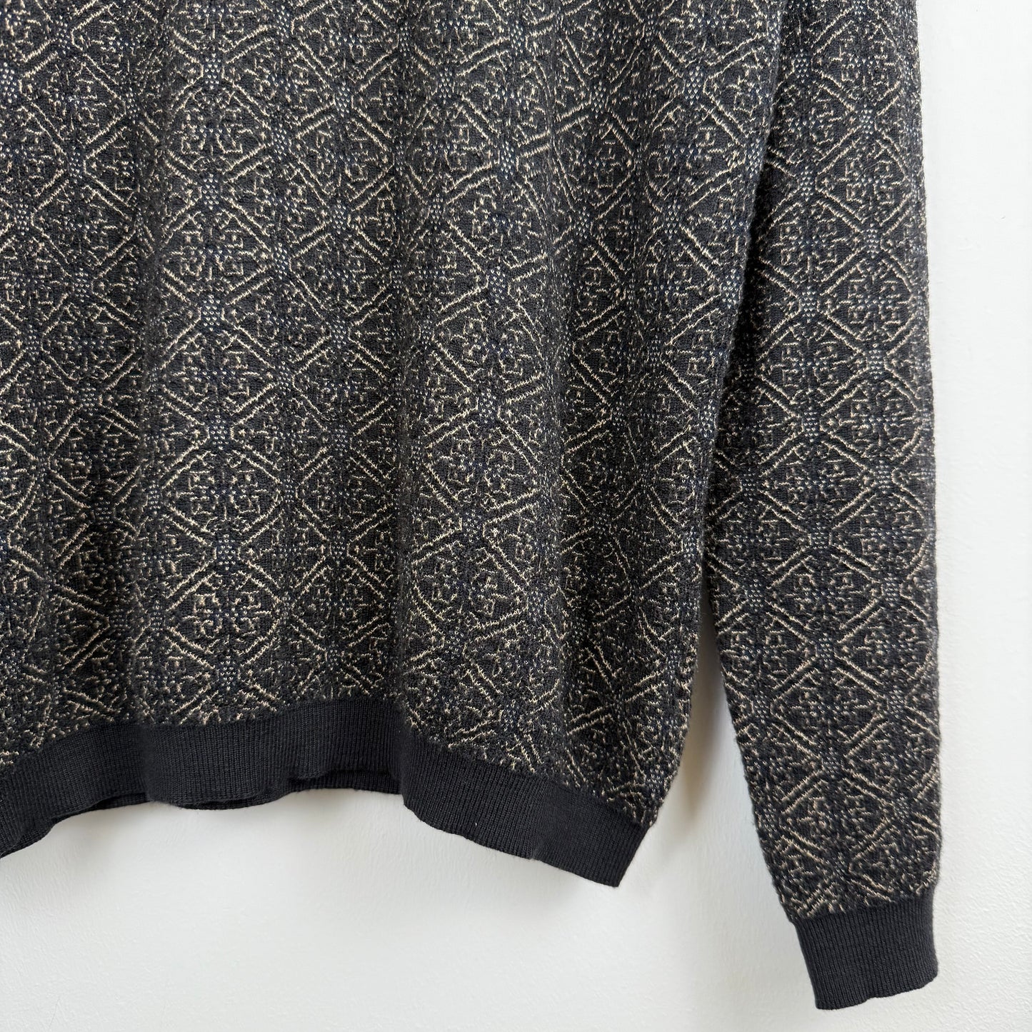Dries Van Noten Geometric Jacquard Knit Sweater