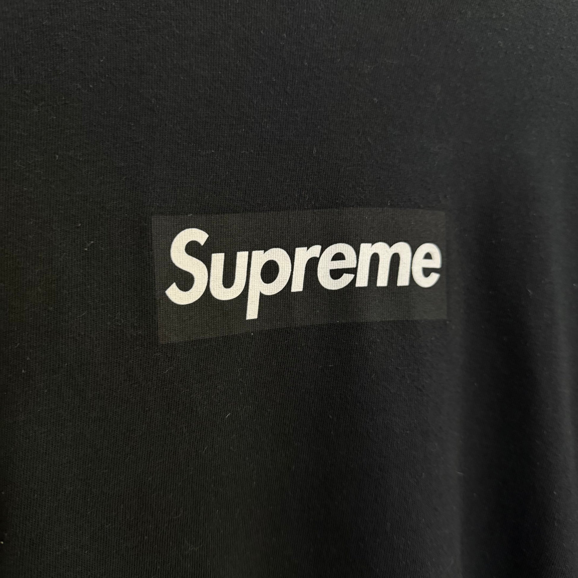 Supreme box logo black long sleeve shirt