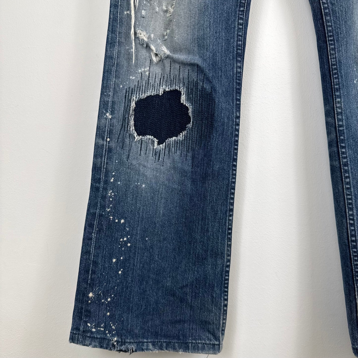 Number (N)ine "Bullet Hole" Distressed Denim Jeans (2001)
