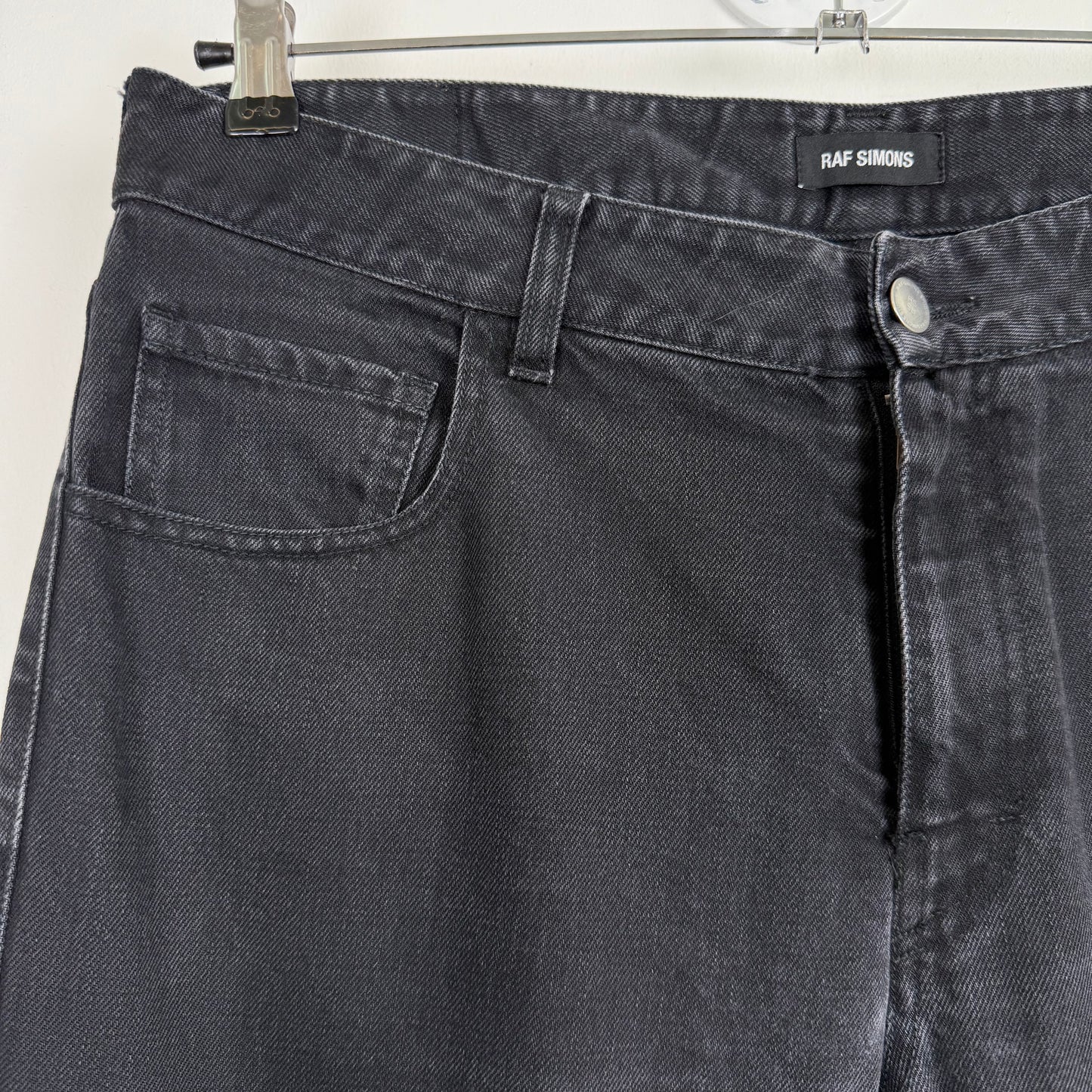 Raf Simons Regular Straight Denim ‘RS’ patch jeans
