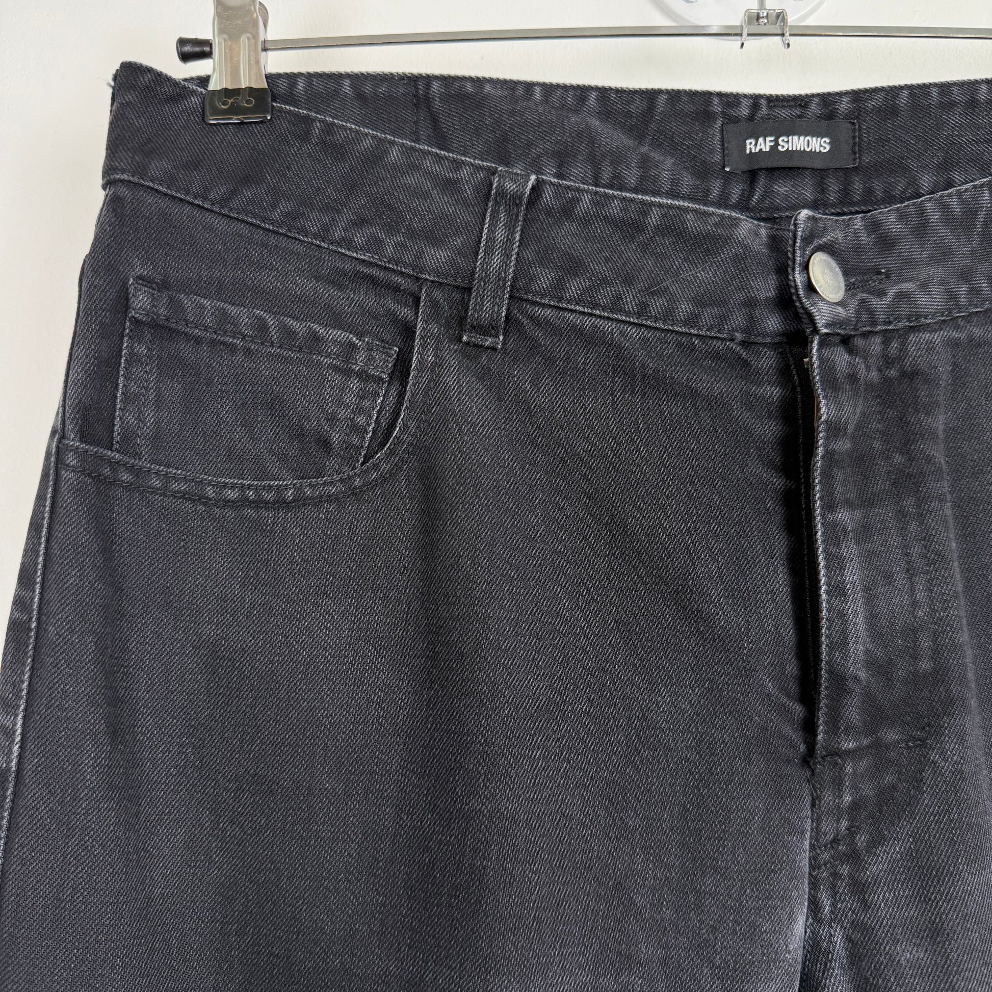 Raf Simons Regular Straight Denim ‘RS’ patch jeans
