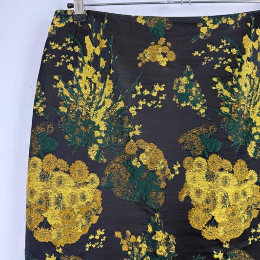 Dries van Noten Floral Jacquard Pencil Skirt