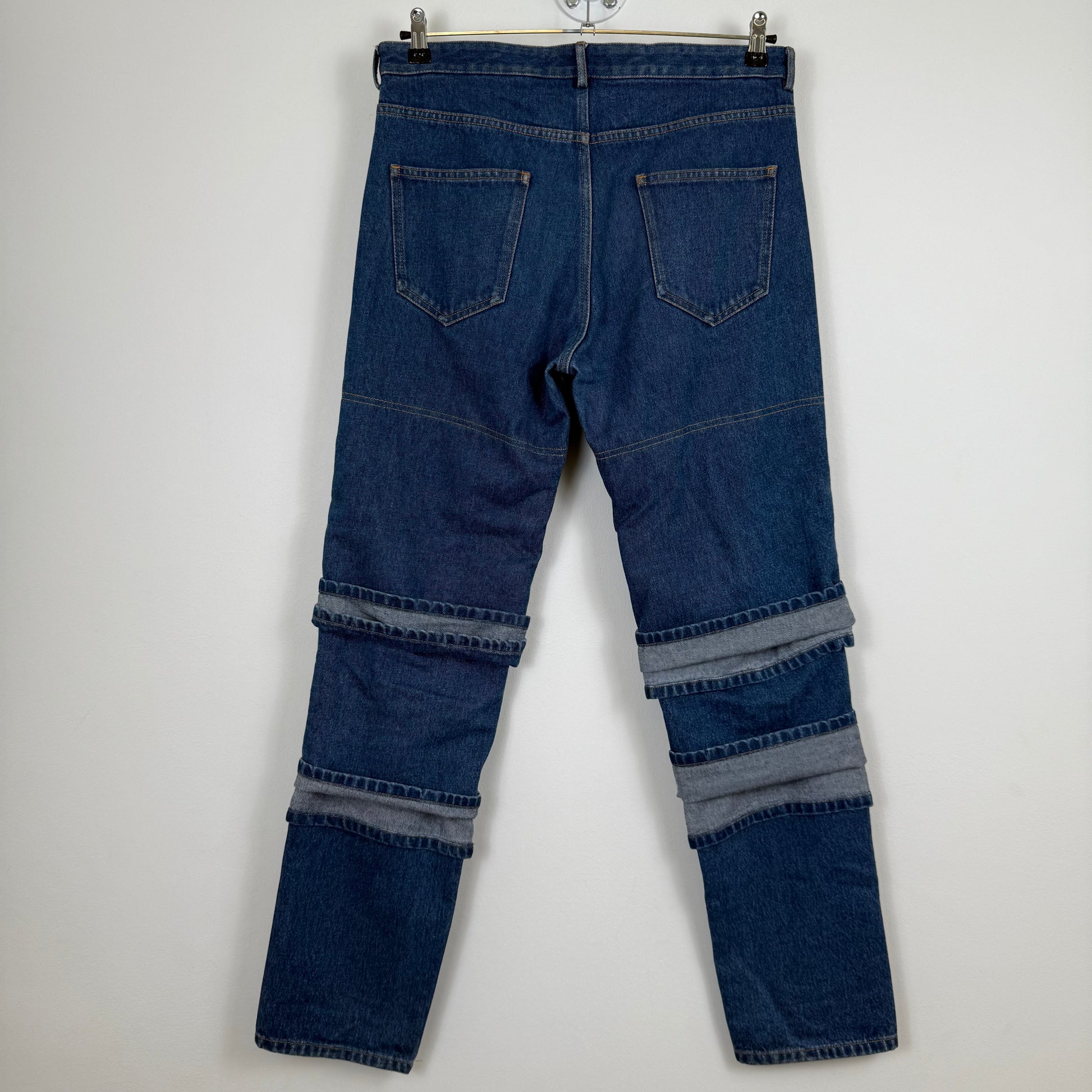 Y/Project Multi-Cuff Layered Denim Jeans