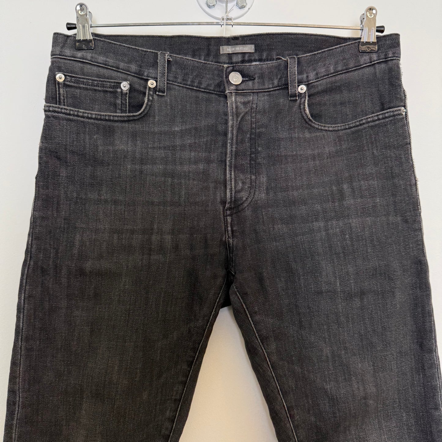 Dior Black Washed Slim-Fit Jeans (Kris van Assche)