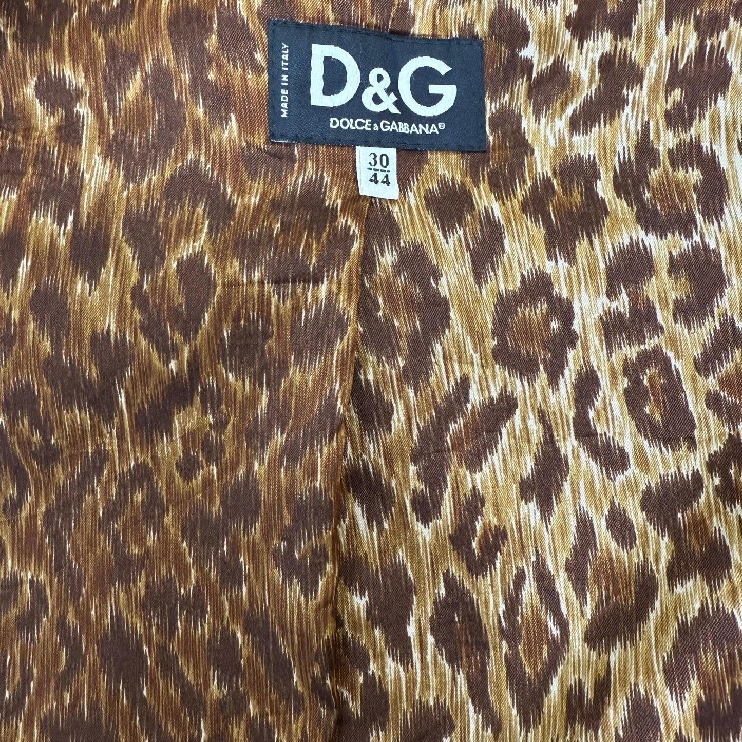 Dolce & Gabbana Leopard Lining Blazer & Lace Back Vest Set