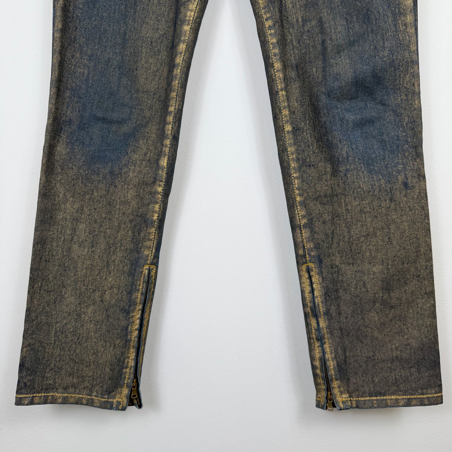 Jean Paul Gaultier (JPG) Gold-Coated Studded Denim