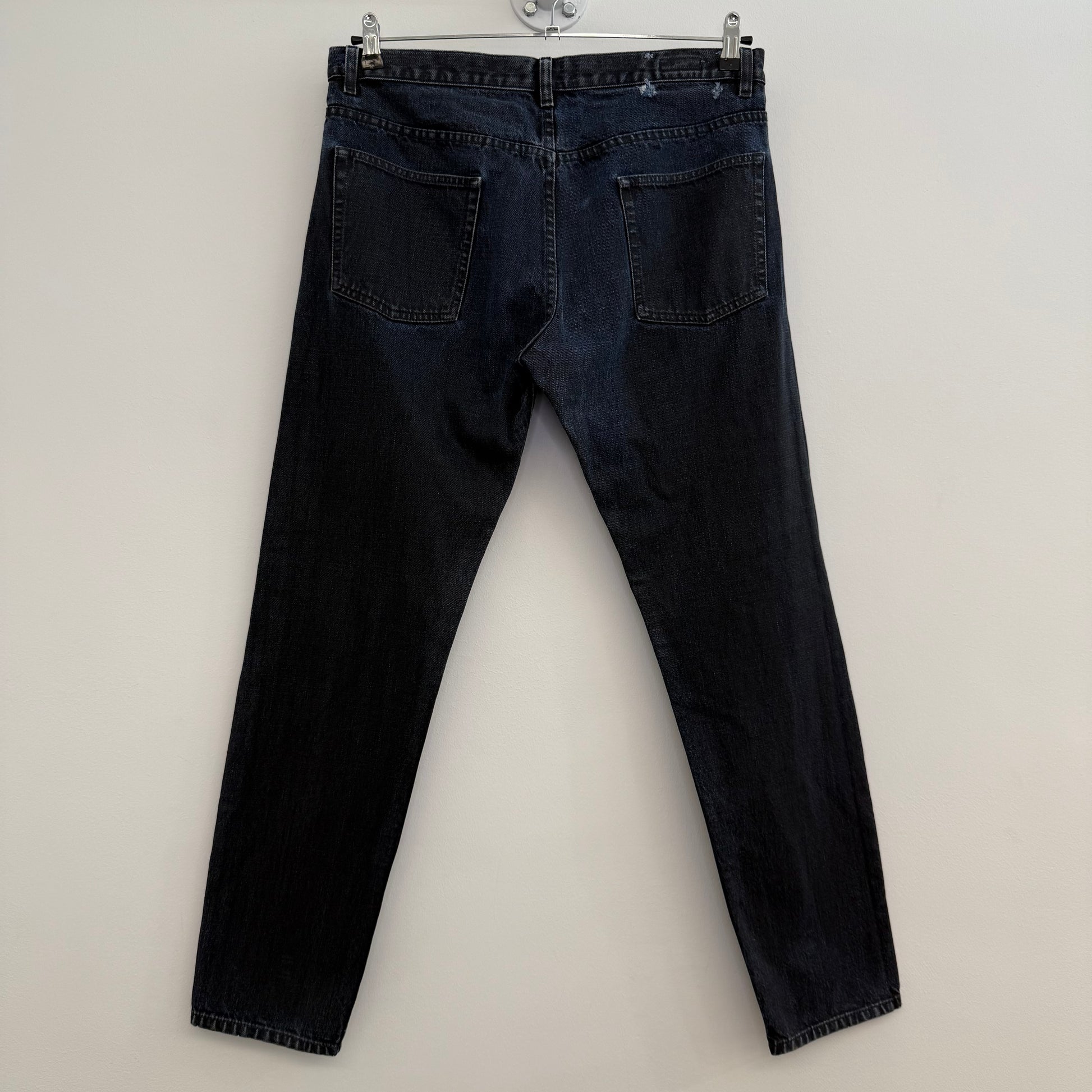 Dries van Noten Jeans, blue waxed denim