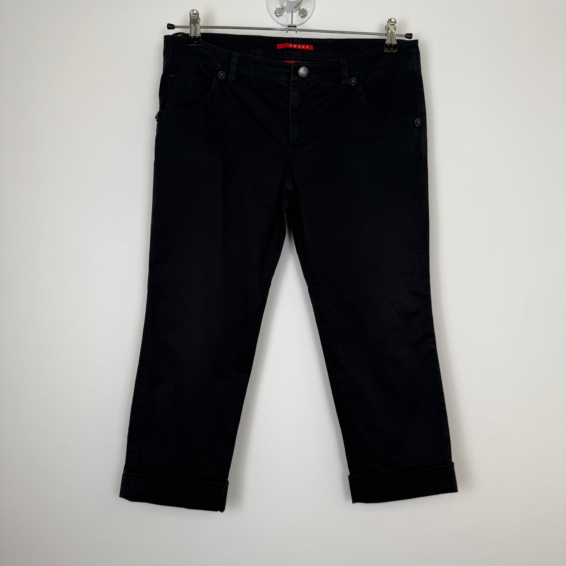 Prada black capri trousers