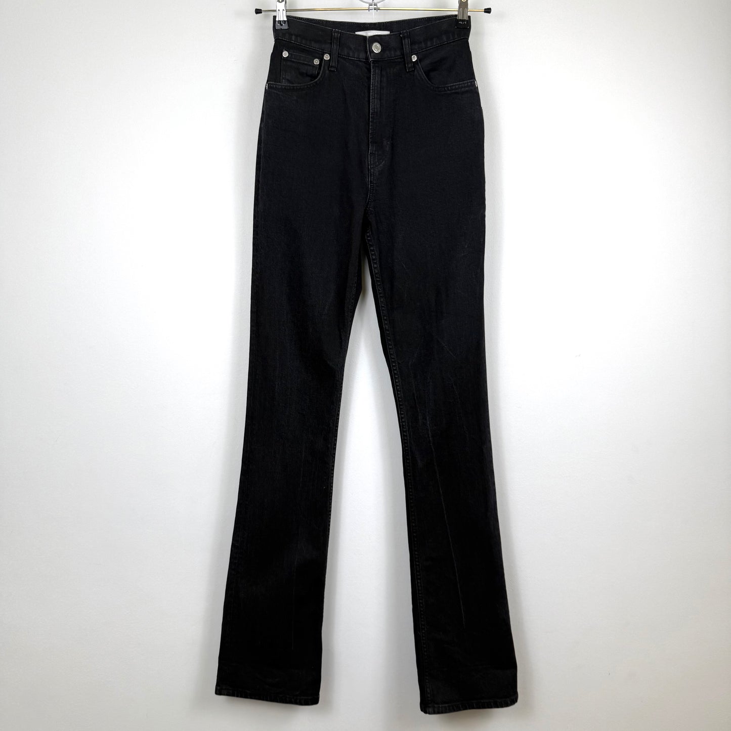 Helmut Lang Black "Wardrobe" Elongated Denim Jeans