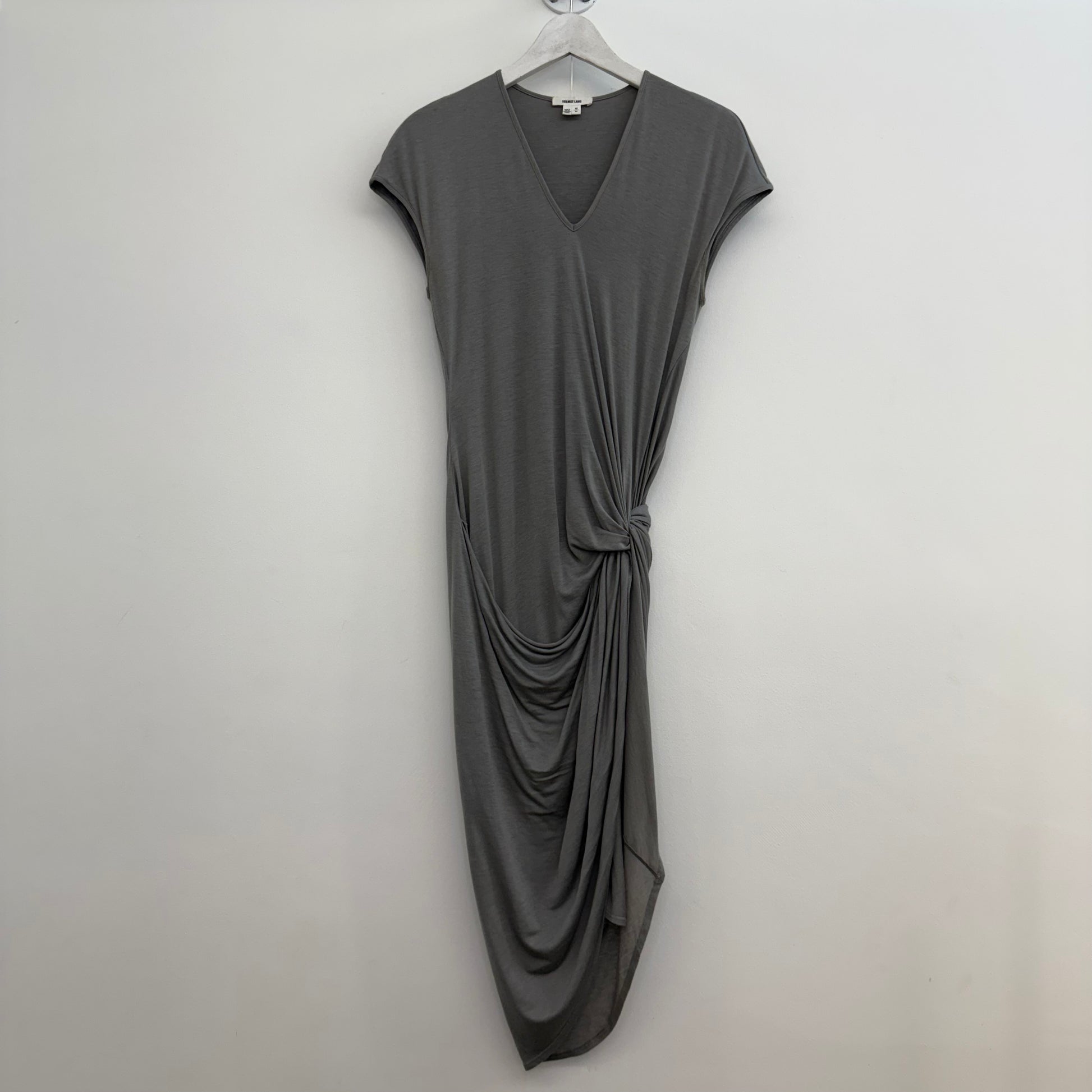 Helmut Lang grey multi layered long dress