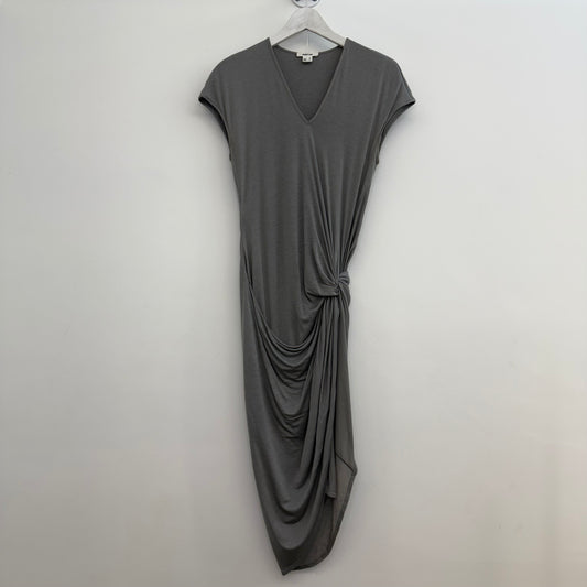 Helmut Lang grey multi layered long dress