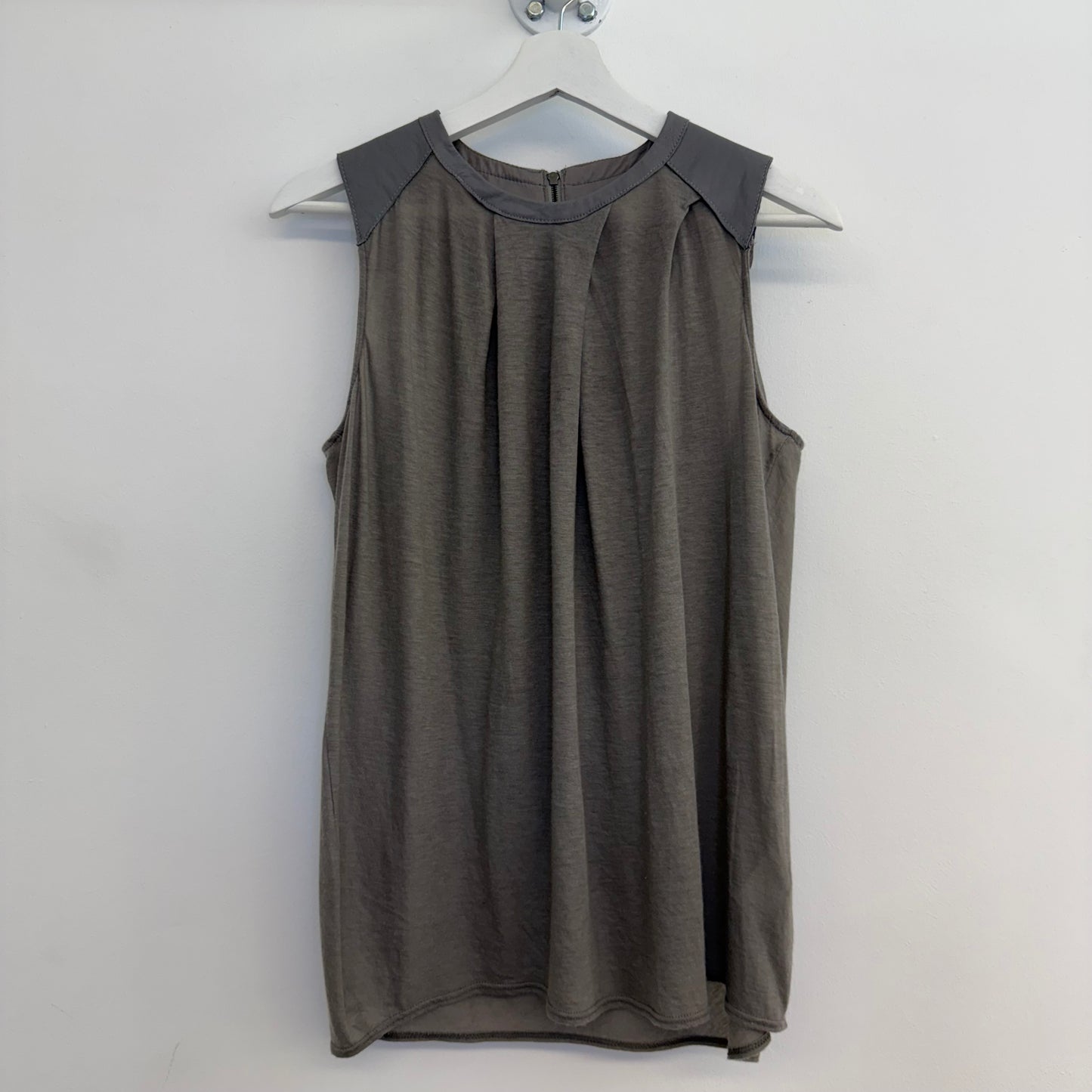 Helmut Lang Leather-Trimmed Knit Tank Top