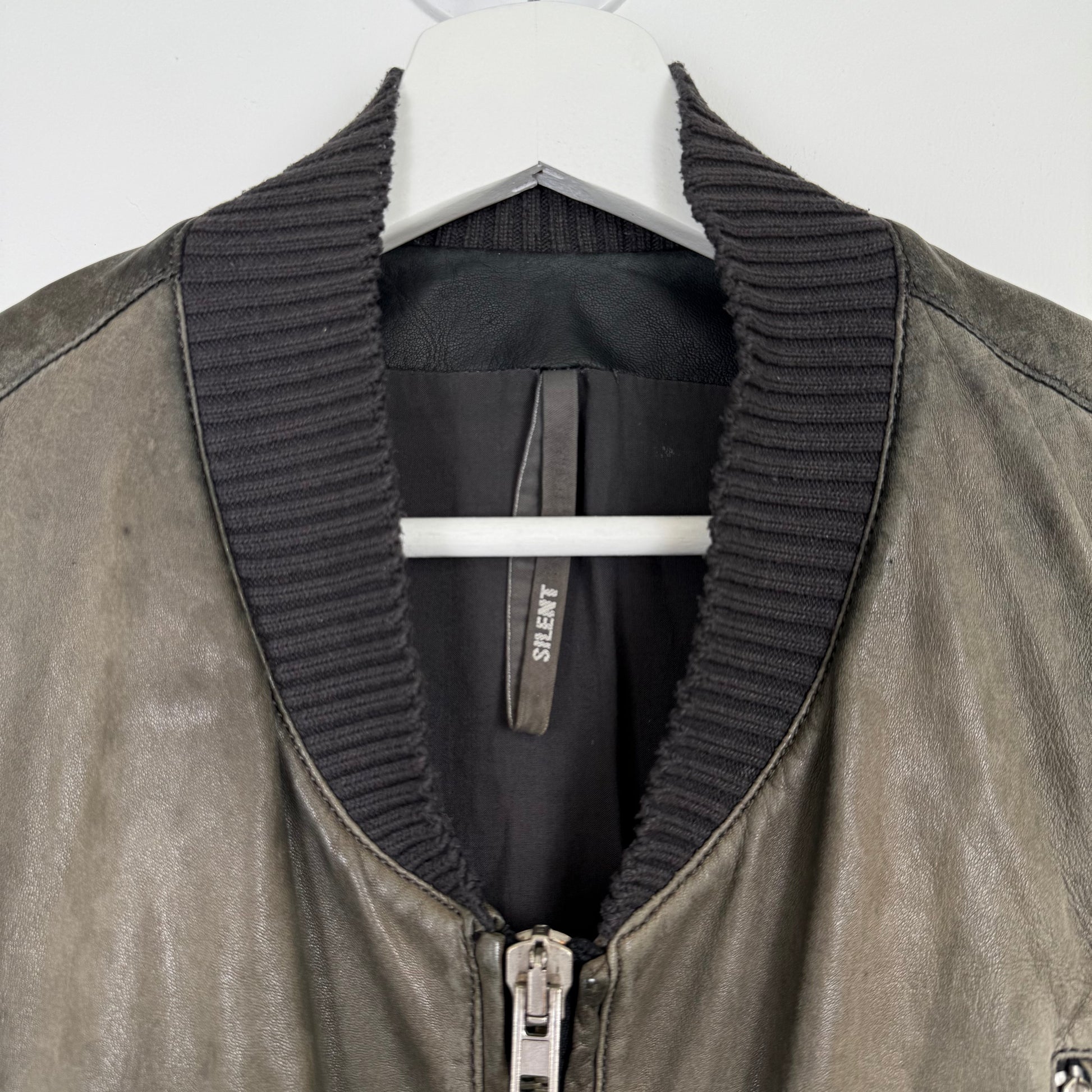 Silent by Damir Doma Washed Leather Bomber