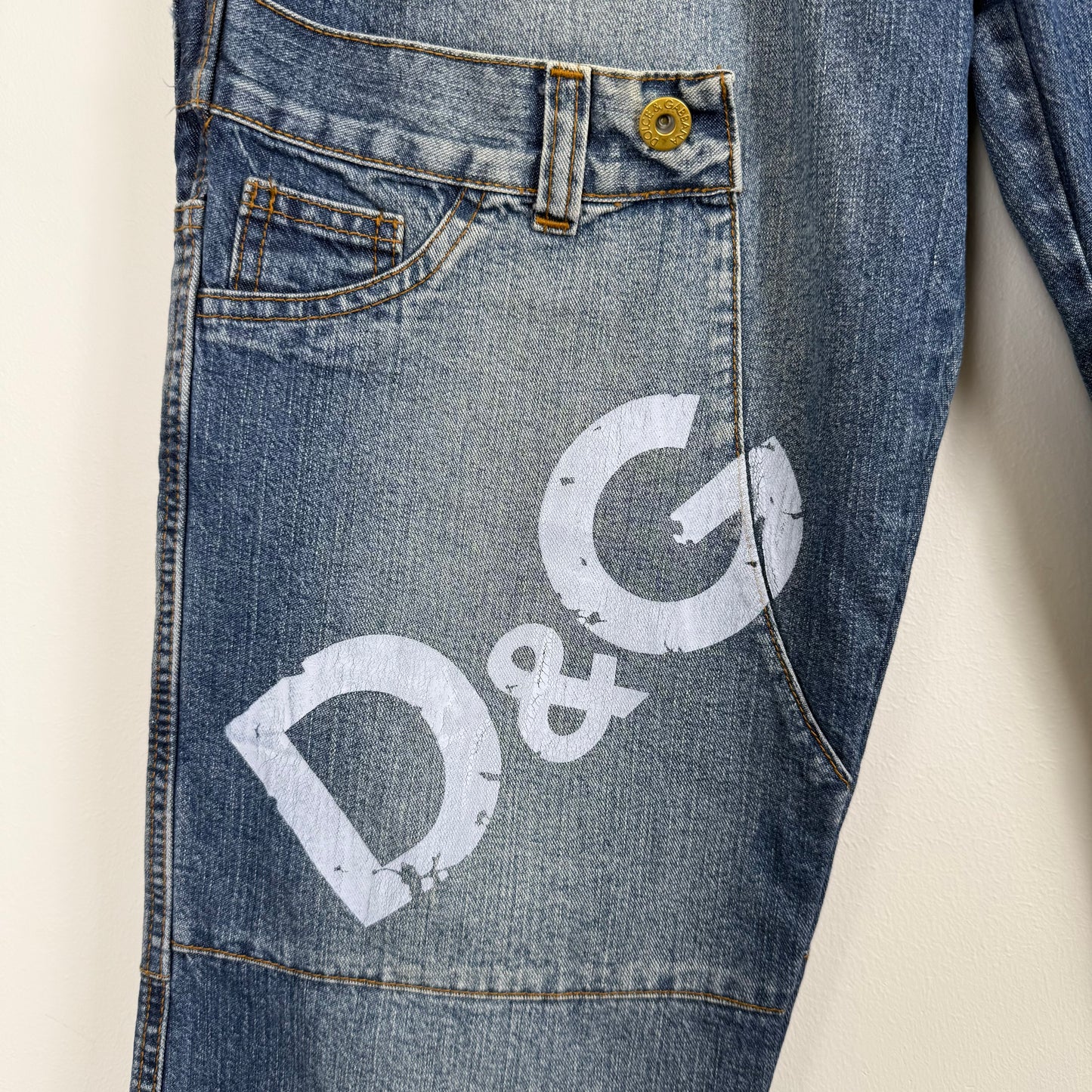 D&G Dolce & Gabbana Reconstructed Multi-Pocket Jeans