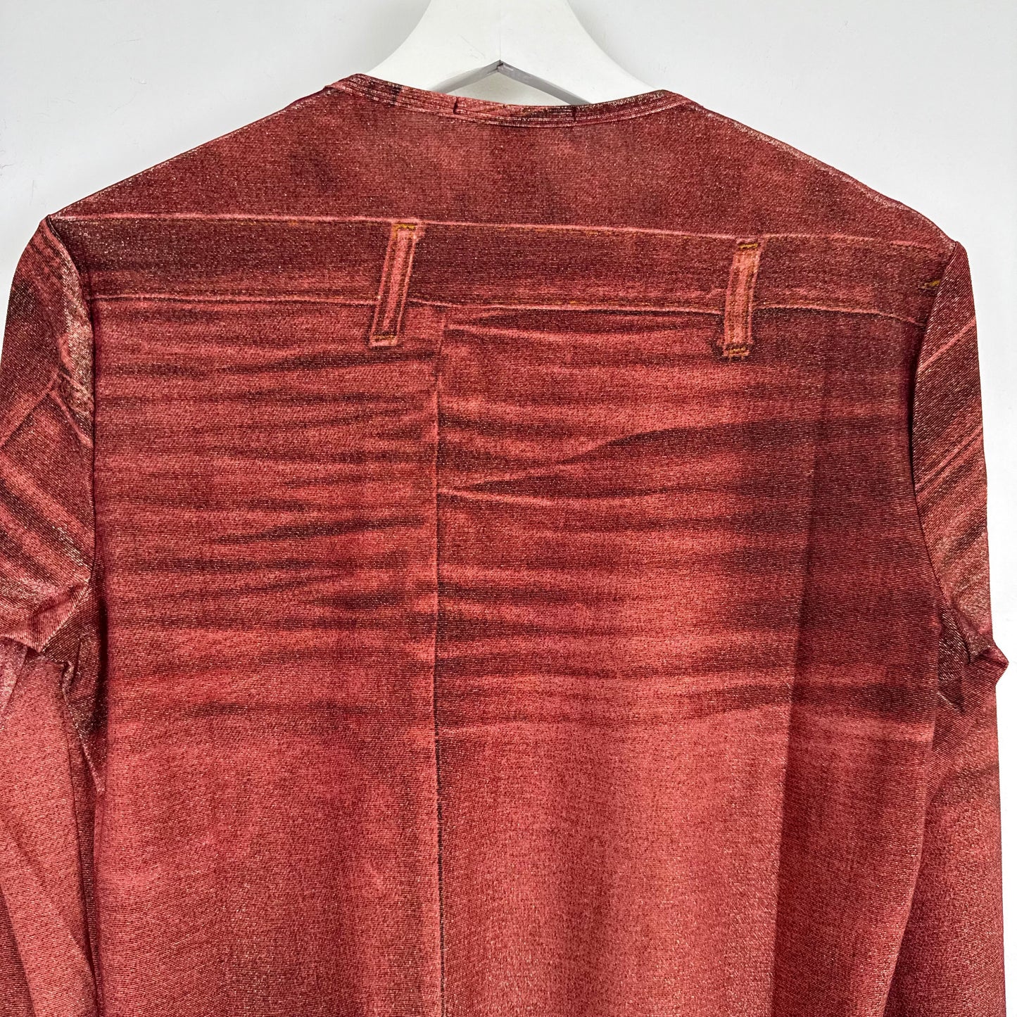 Roberto Cavalli Early 2000s trompe-l’oeil denim longsleeve