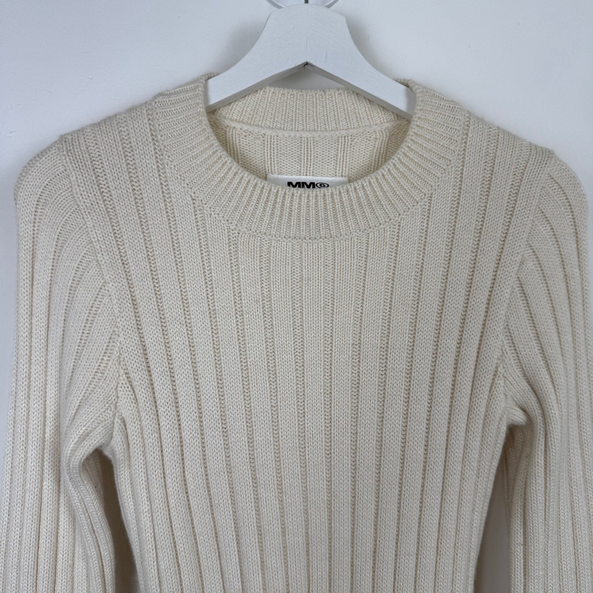 MM6 Maison Margiela Deconstructed Flap Knit Sweater