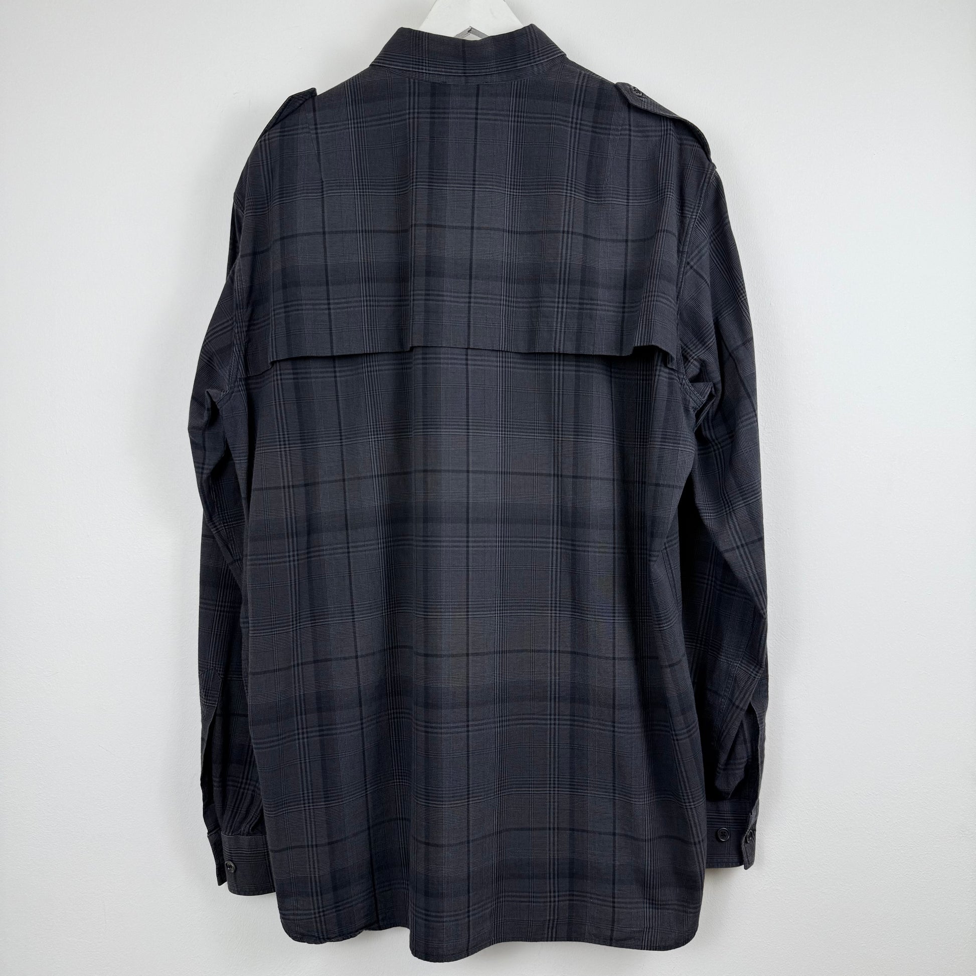 Dries van Noten FW19 Plaid Storm Flap Shirt