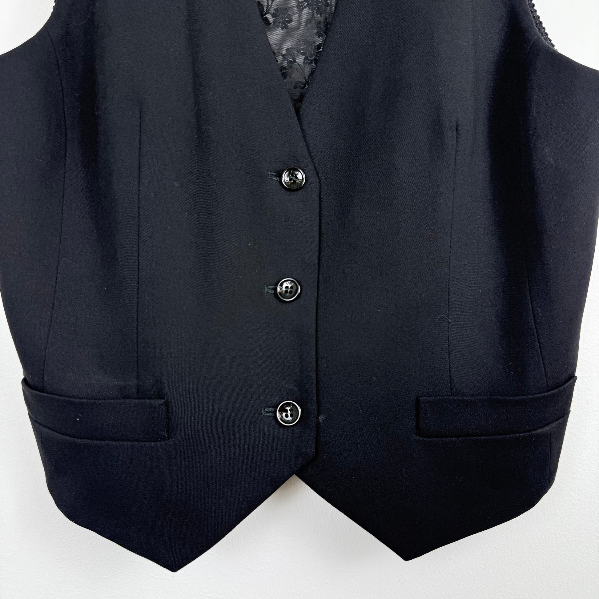 Dolce & Gabbana Leopard Lining Blazer & Lace Back Vest Set