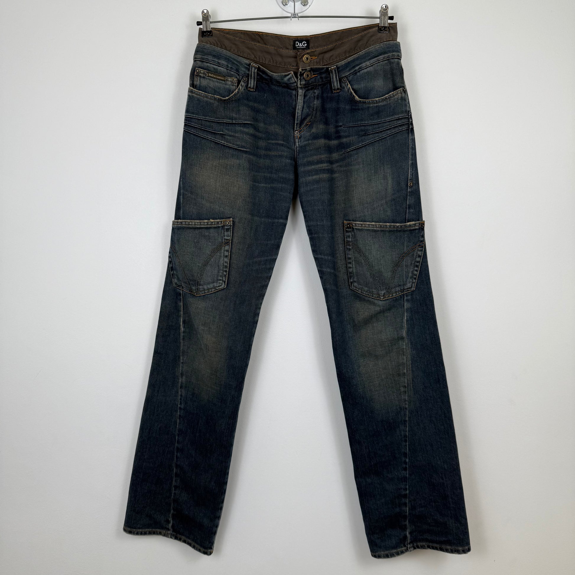D&G 2003 Double Waist Twisted Seam Cargo Pants