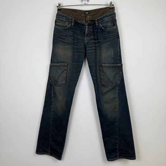 D&G 2003 Double Waist Twisted Seam Cargo Pants