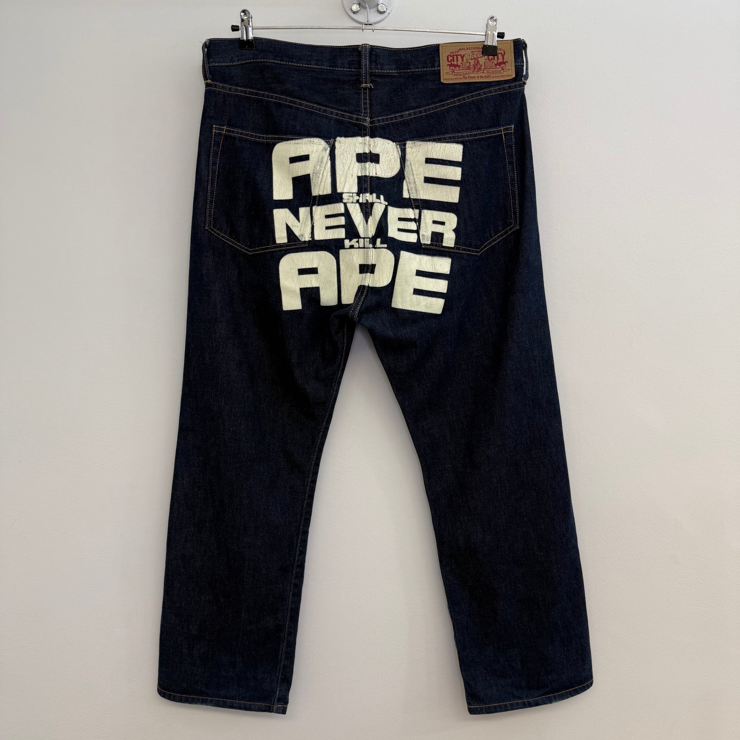 Bathing Ape wide denim pants