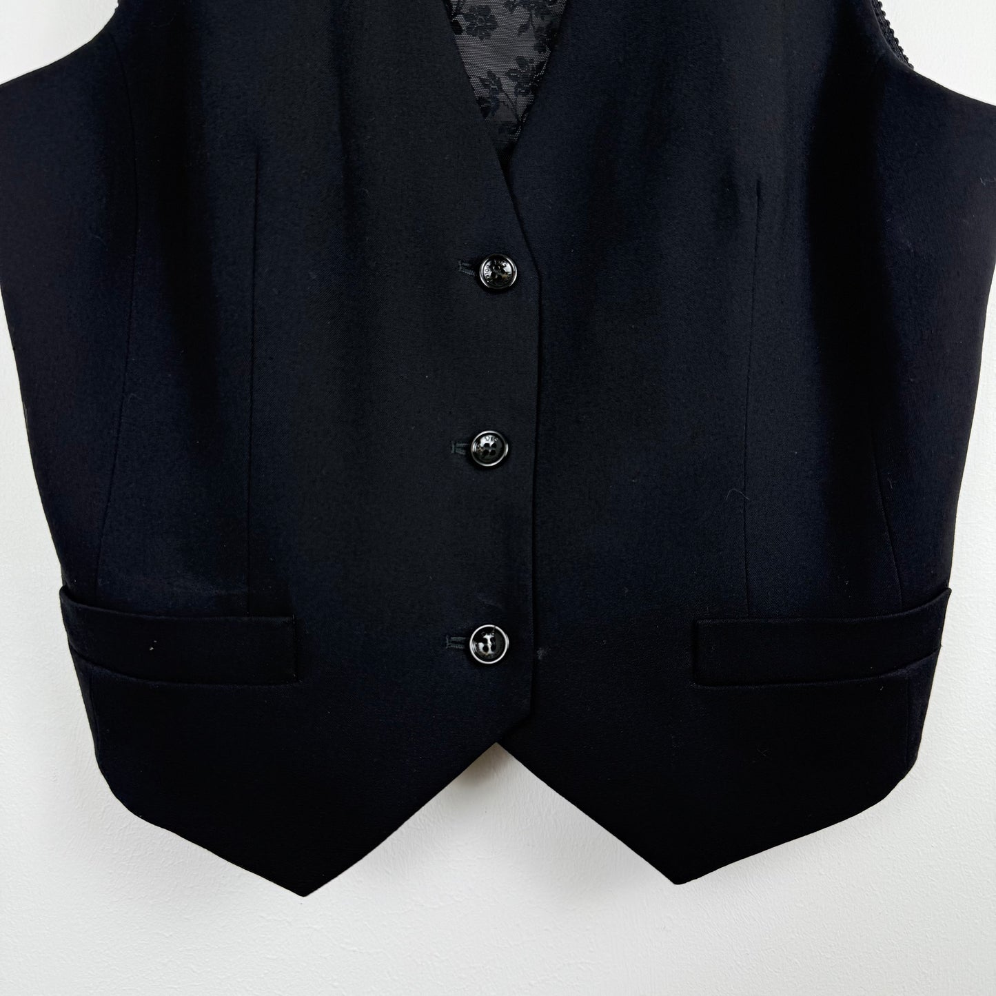 Dolce & Gabbana Leopard Lining Blazer & Lace Back Vest Set