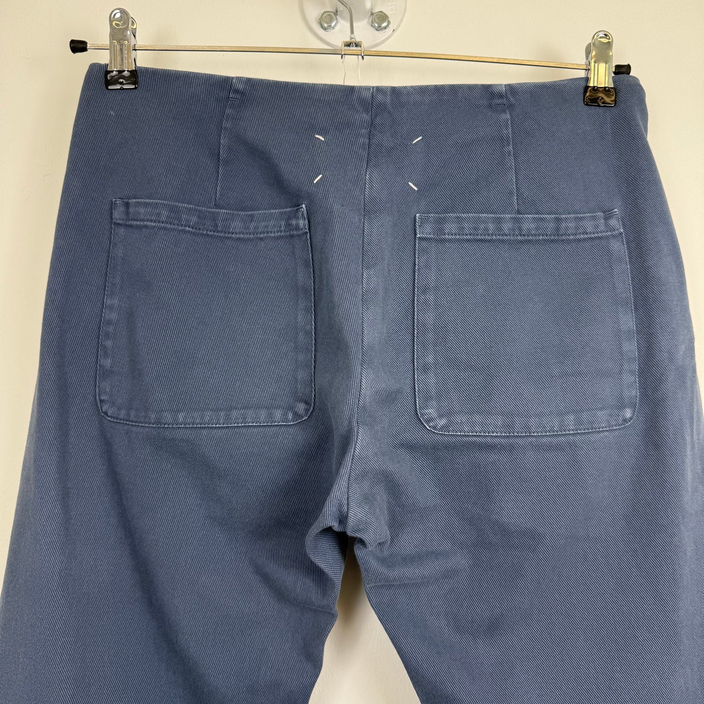 Maison Margiela Blue Heavy Cotton Twill No-Loop Trousers