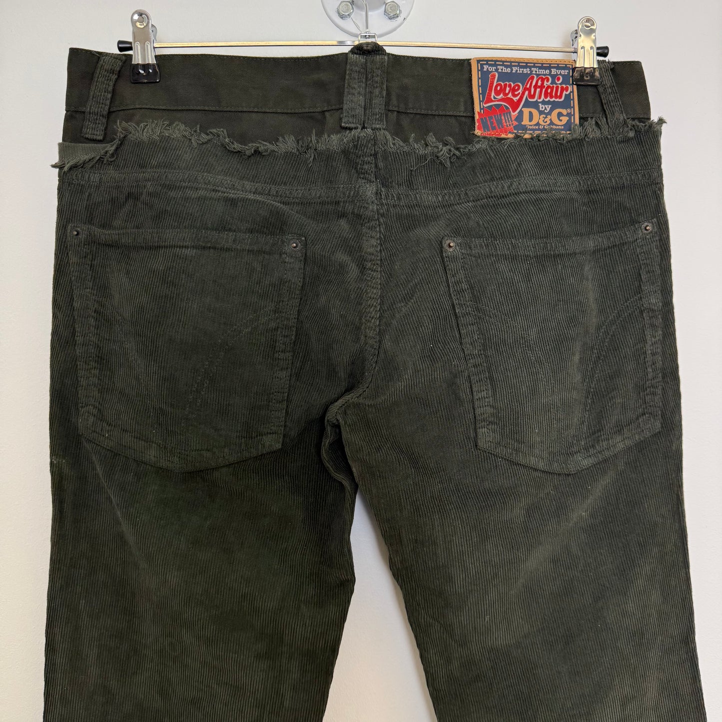 Dolce & Gabbana Reconstructed Double-Waist Corduroy Pants