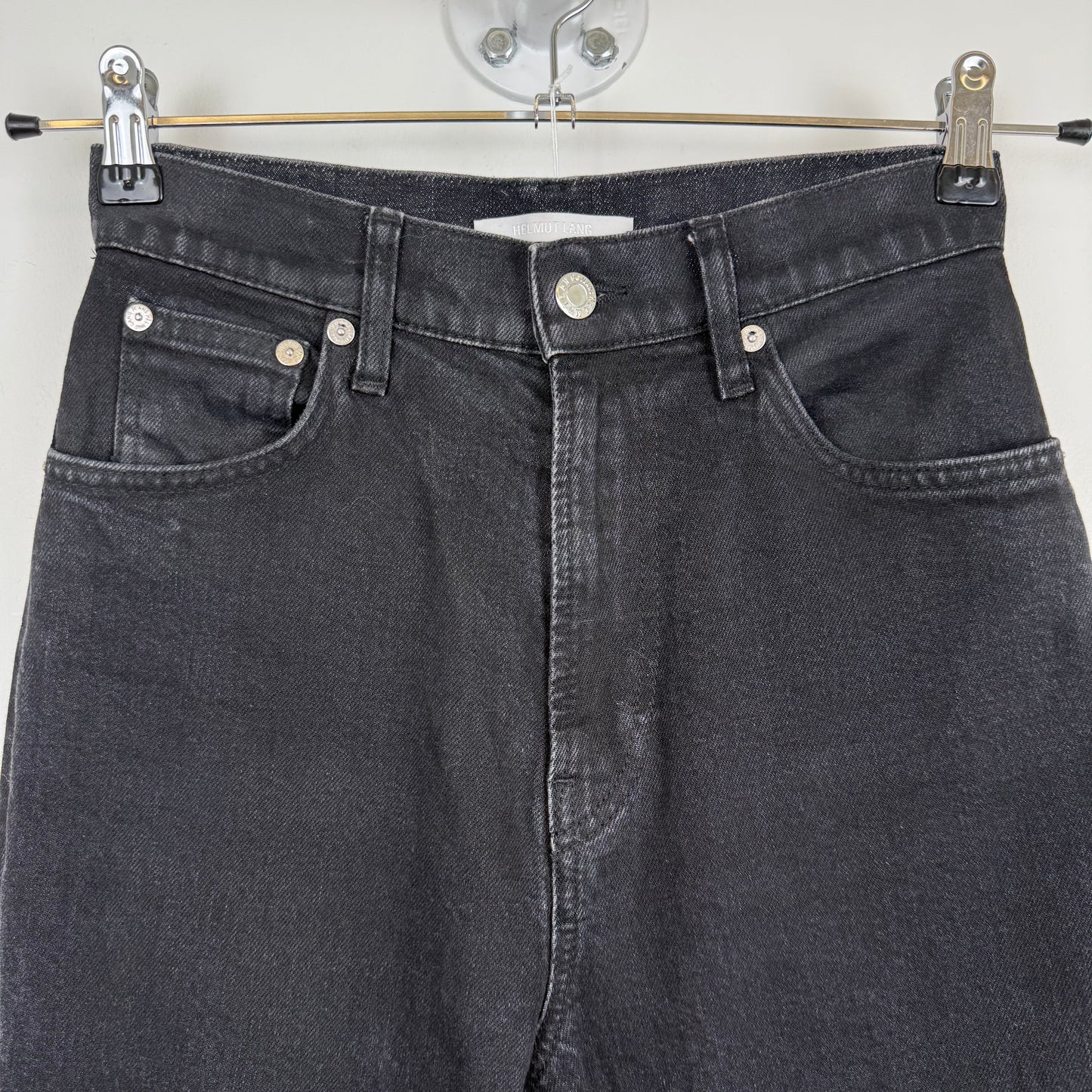 Helmut Lang Black "Wardrobe" Elongated Denim Jeans