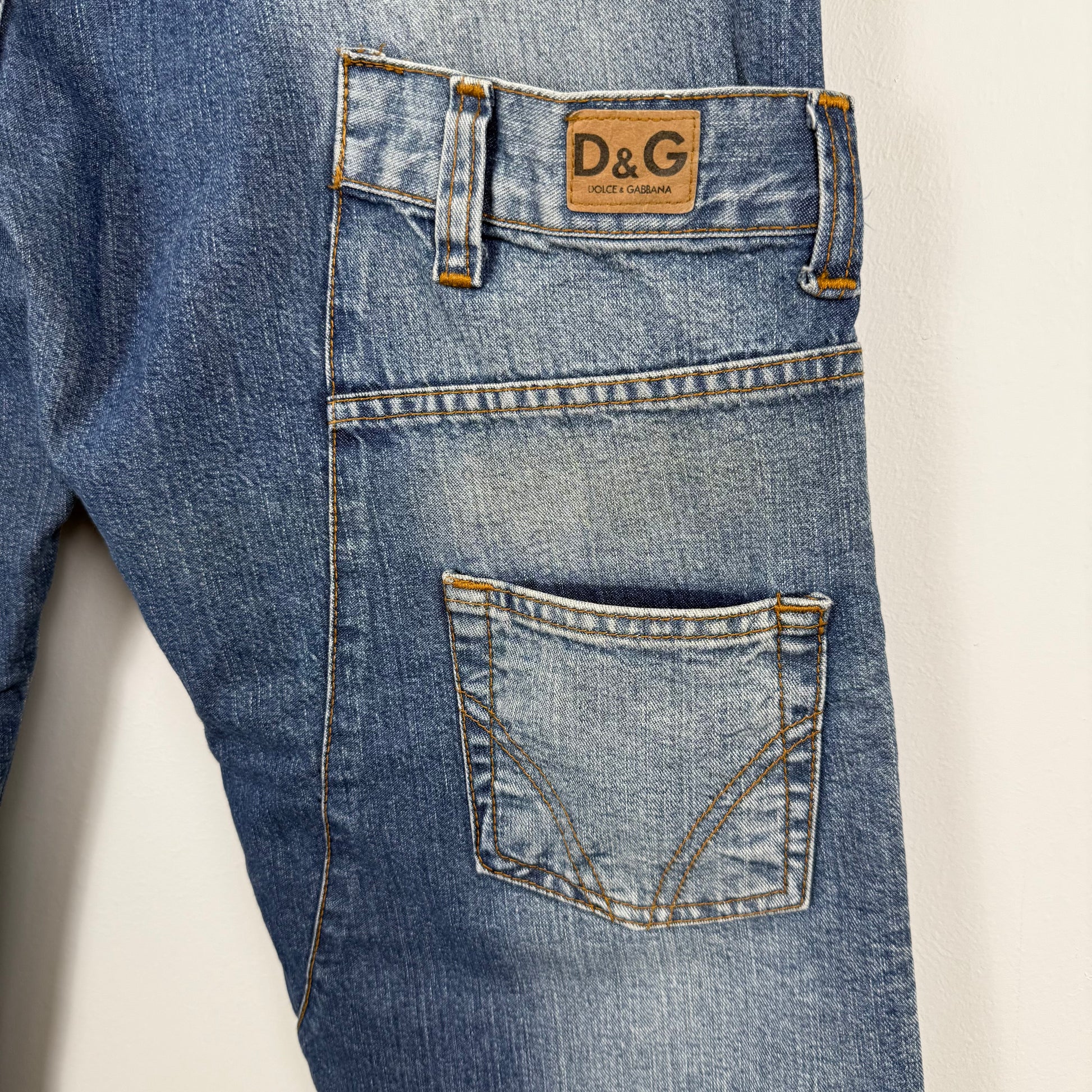 D&G Dolce & Gabbana Reconstructed Multi-Pocket Jeans
