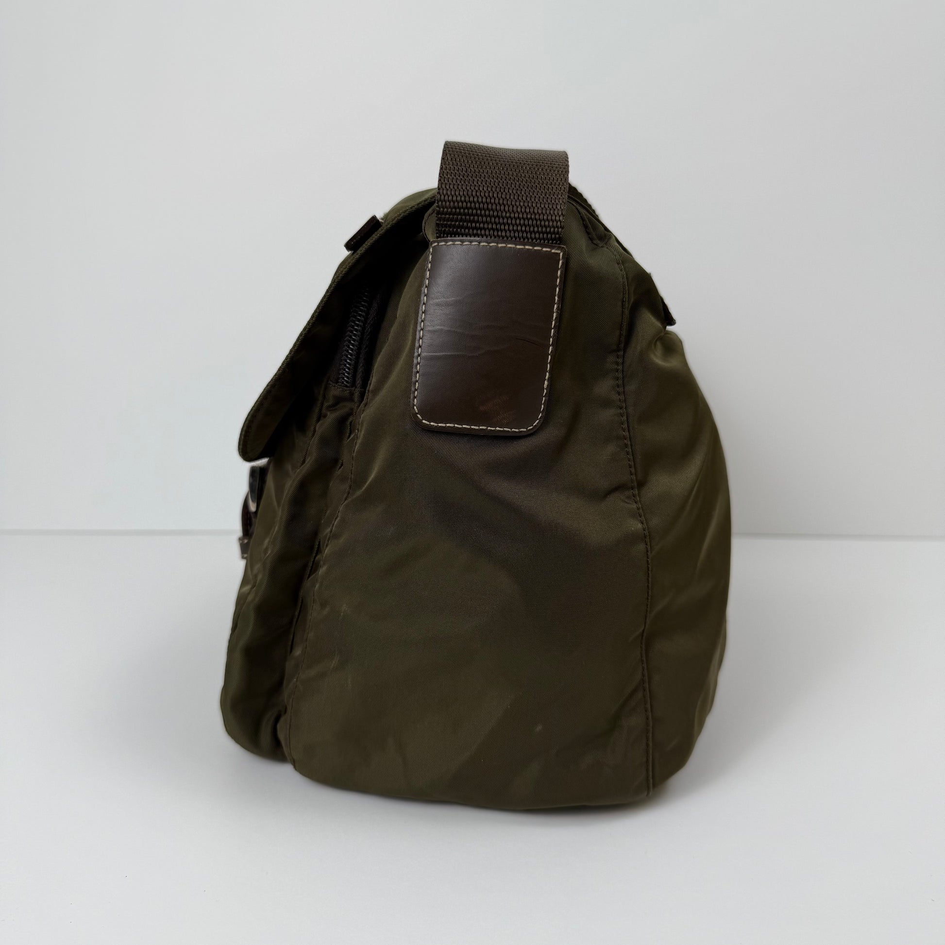 Prada Milano Nylon Double Pocket Messenger Bag