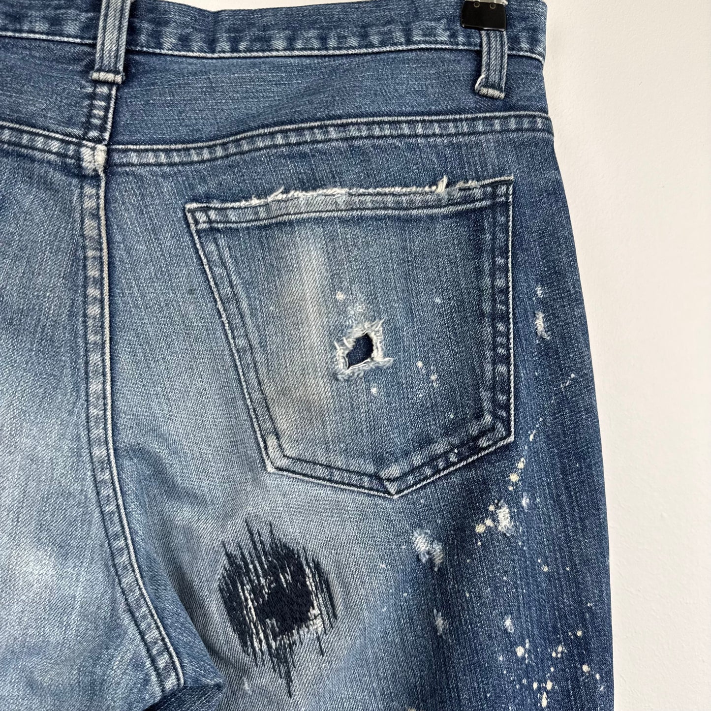 Number (N)ine "Bullet Hole" Distressed Denim Jeans (2001)