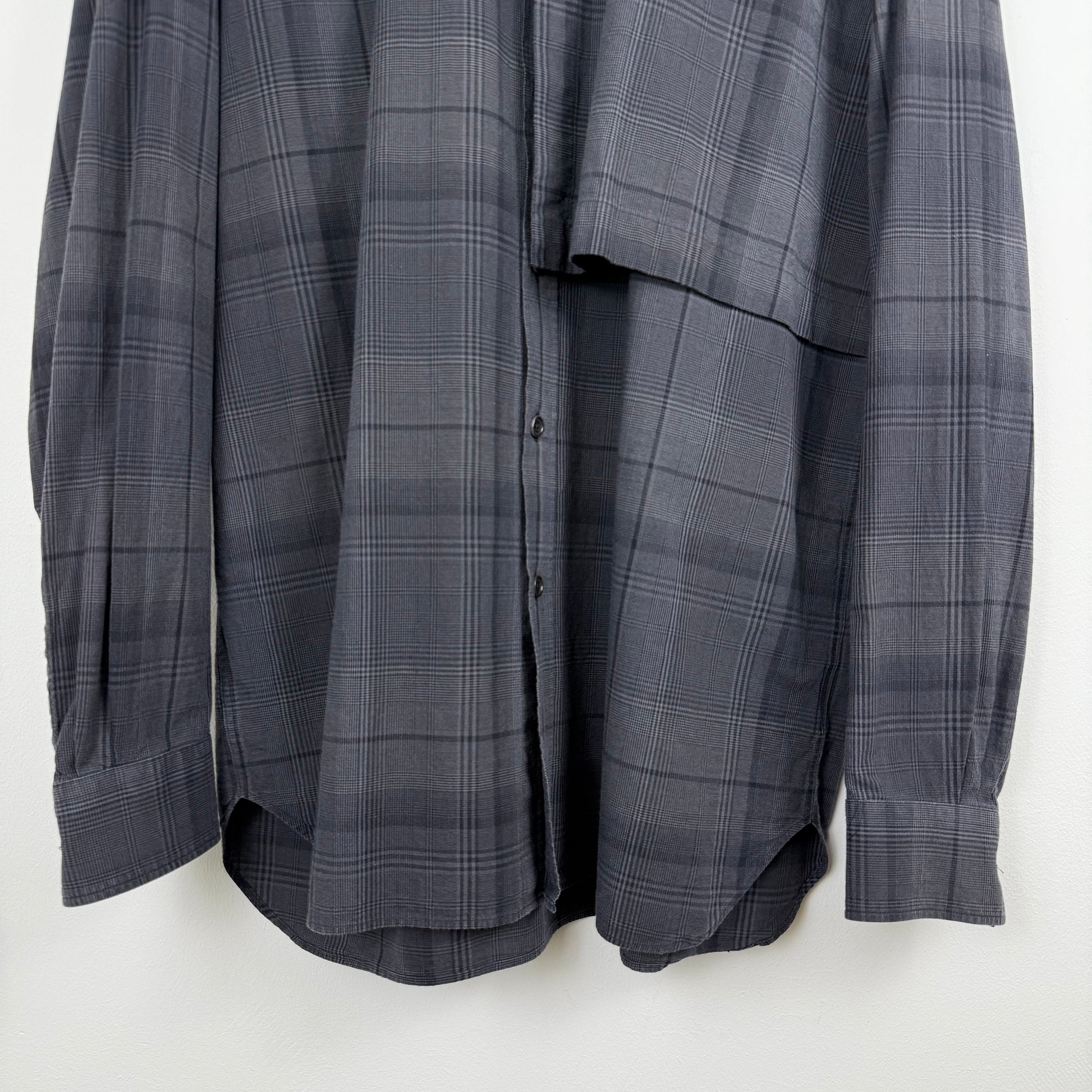 Dries van Noten FW19 Plaid Storm Flap Shirt