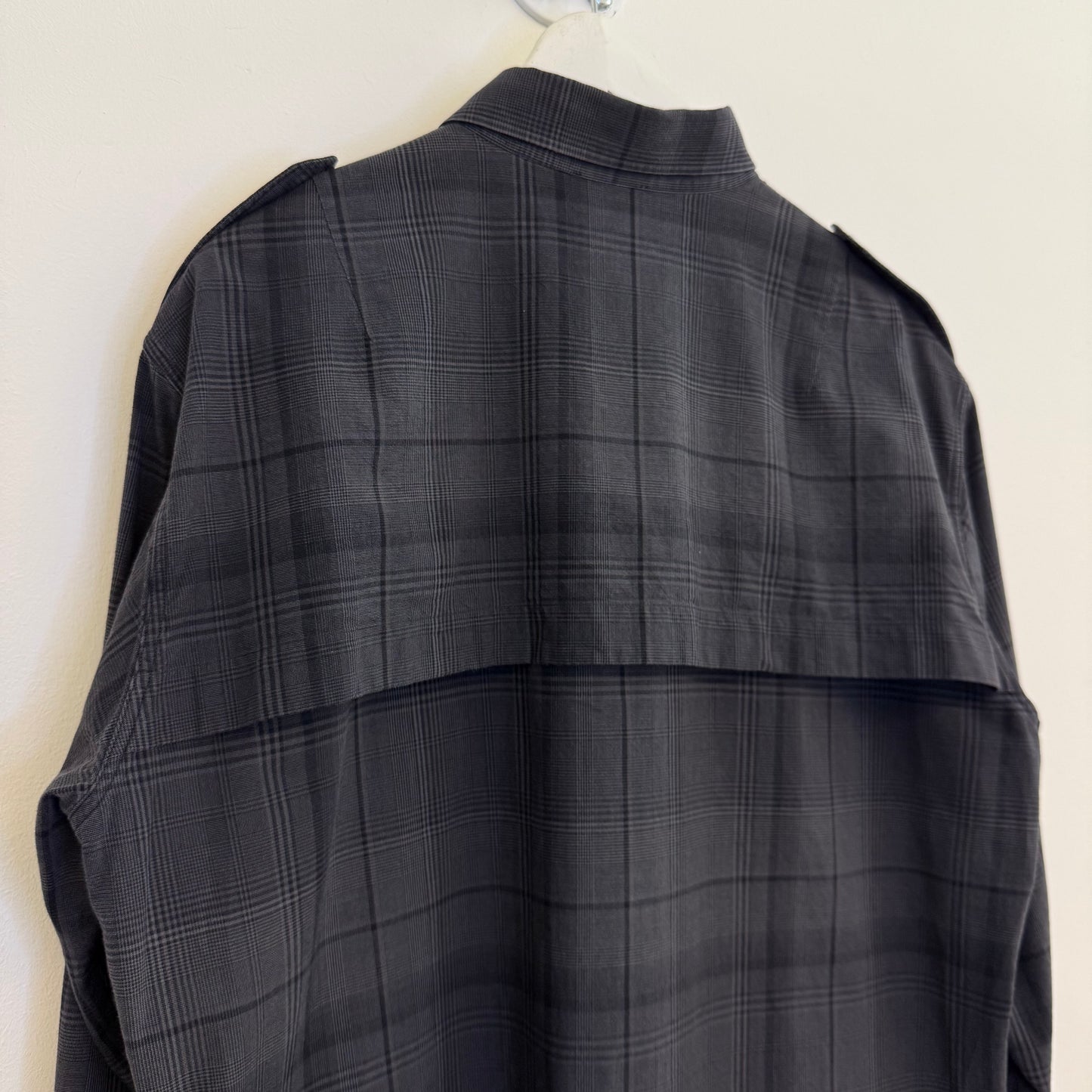 Dries van Noten FW19 Plaid Storm Flap Shirt