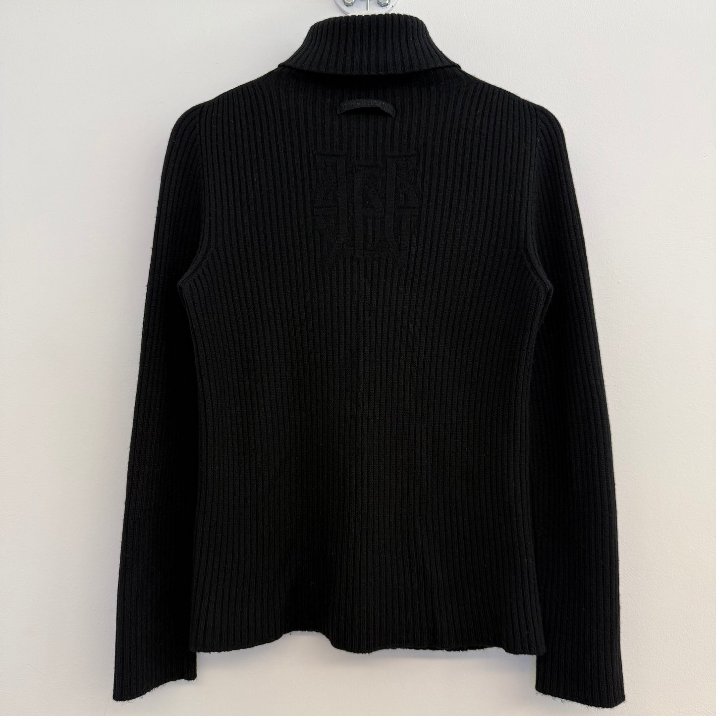 Jean Paul Gaultier Black knitted sweater with turtle neck