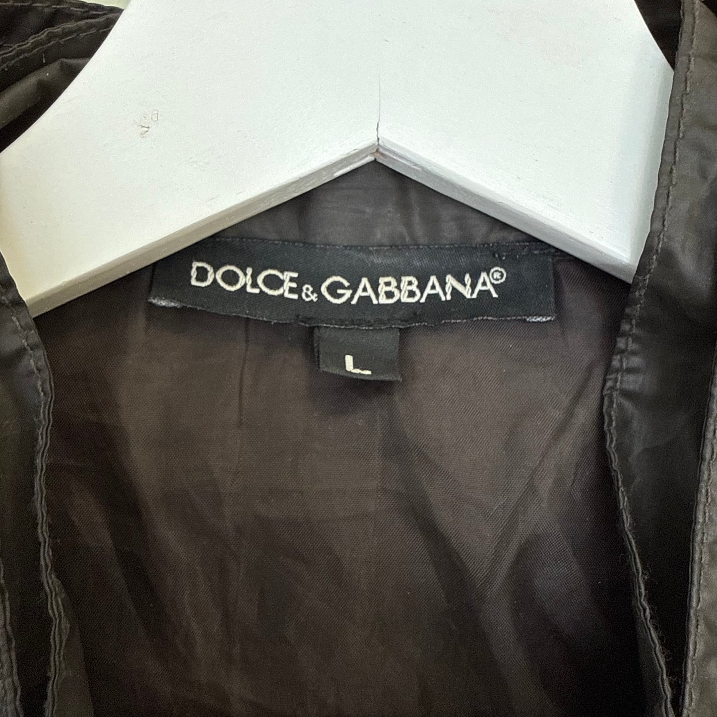 Dolce & Gabbana Vintage 2007 Nylon Utility Jacket ,Cargo Pockets, Khaki/Black