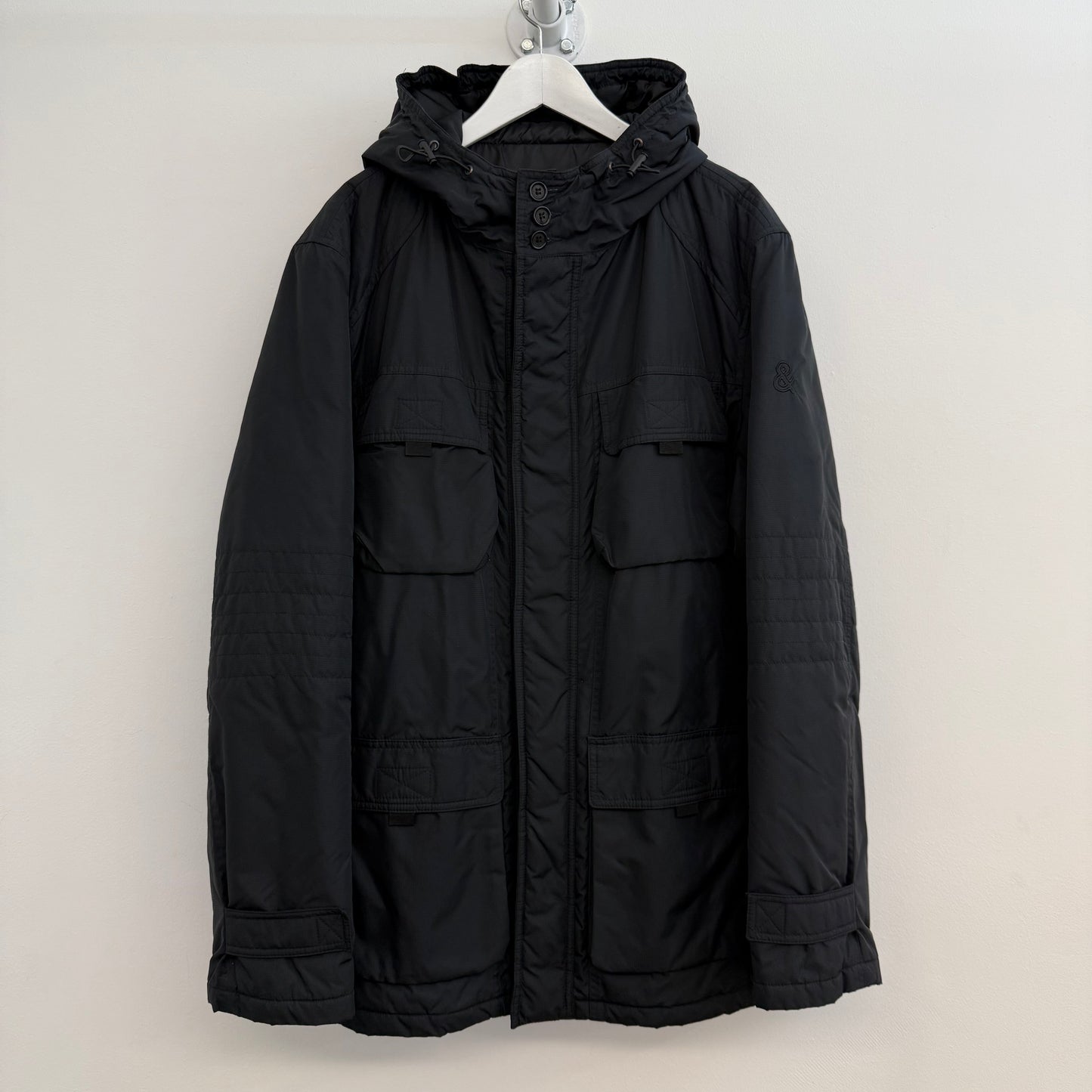 Dolce & Gabbana black cargo rain parka